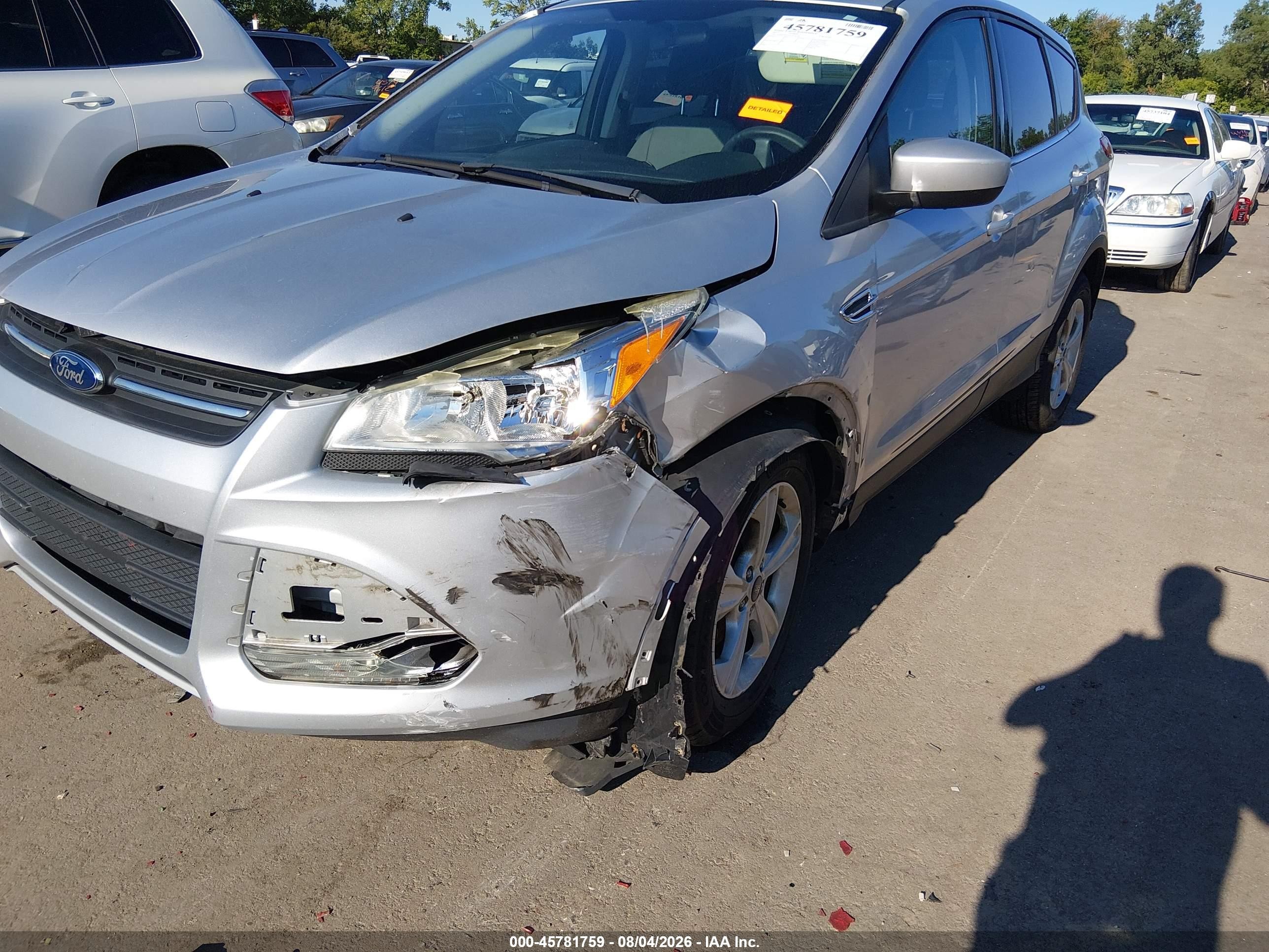 2015 Ford Escape Se Gray vin: 1FMCU0G75FUC76160