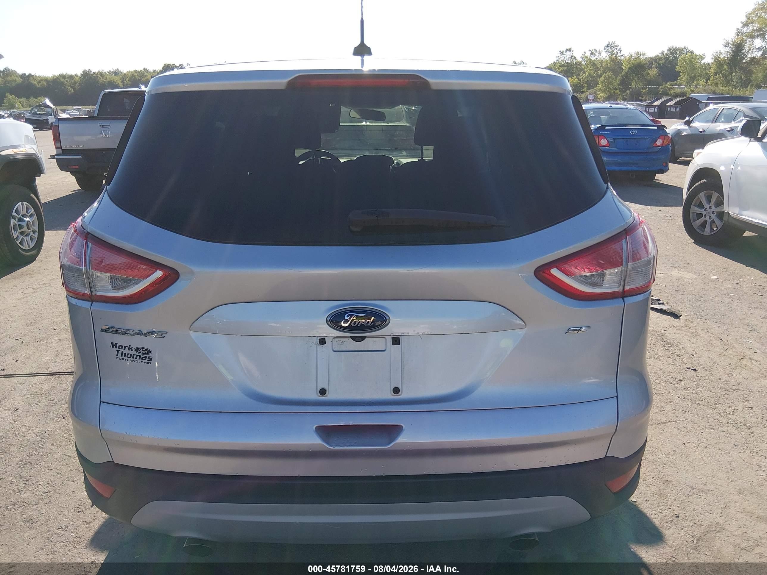 2015 Ford Escape Se Gray vin: 1FMCU0G75FUC76160