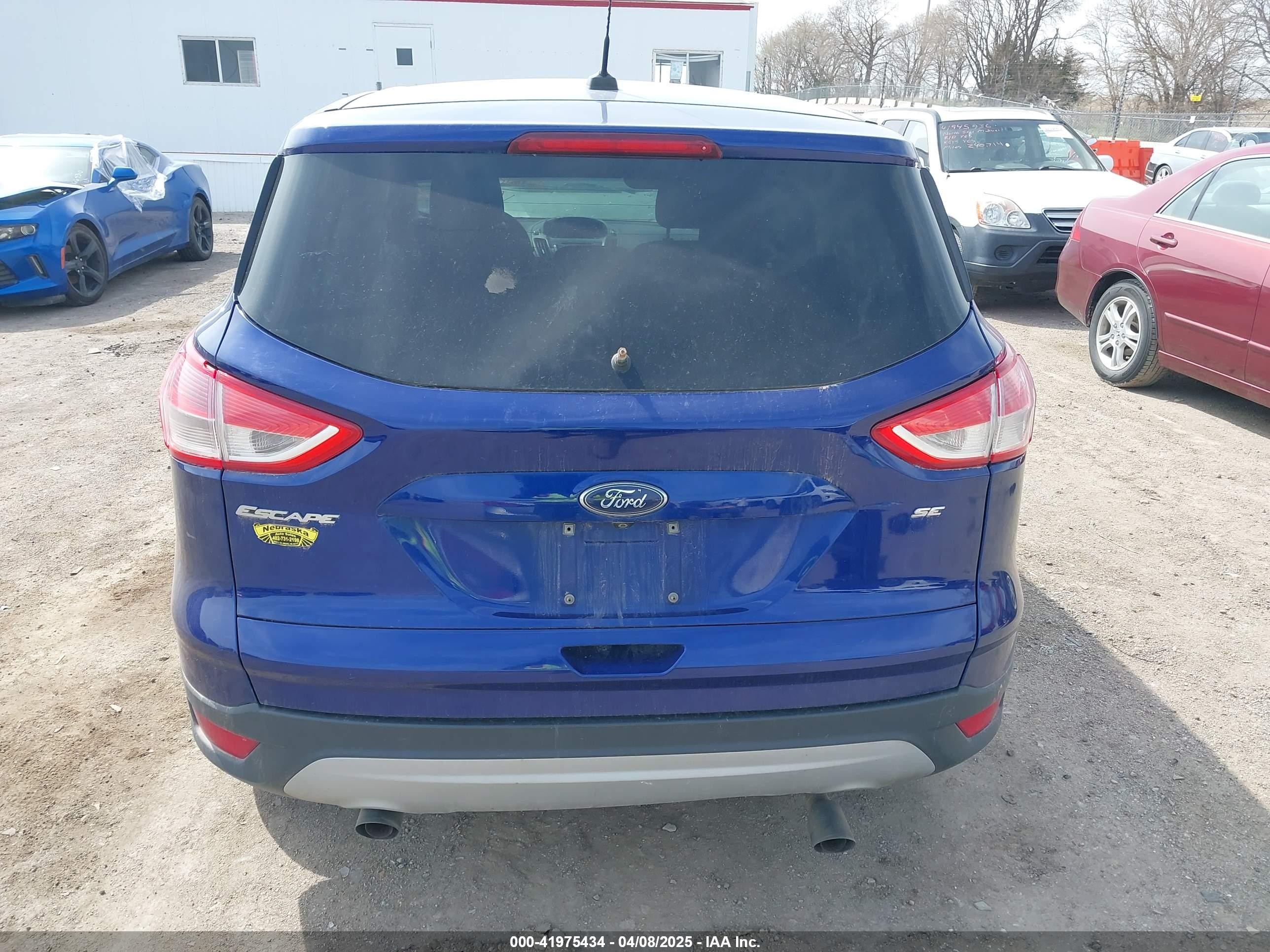 2016 Ford Escape Se Blue vin: 1FMCU0G75GUB97640