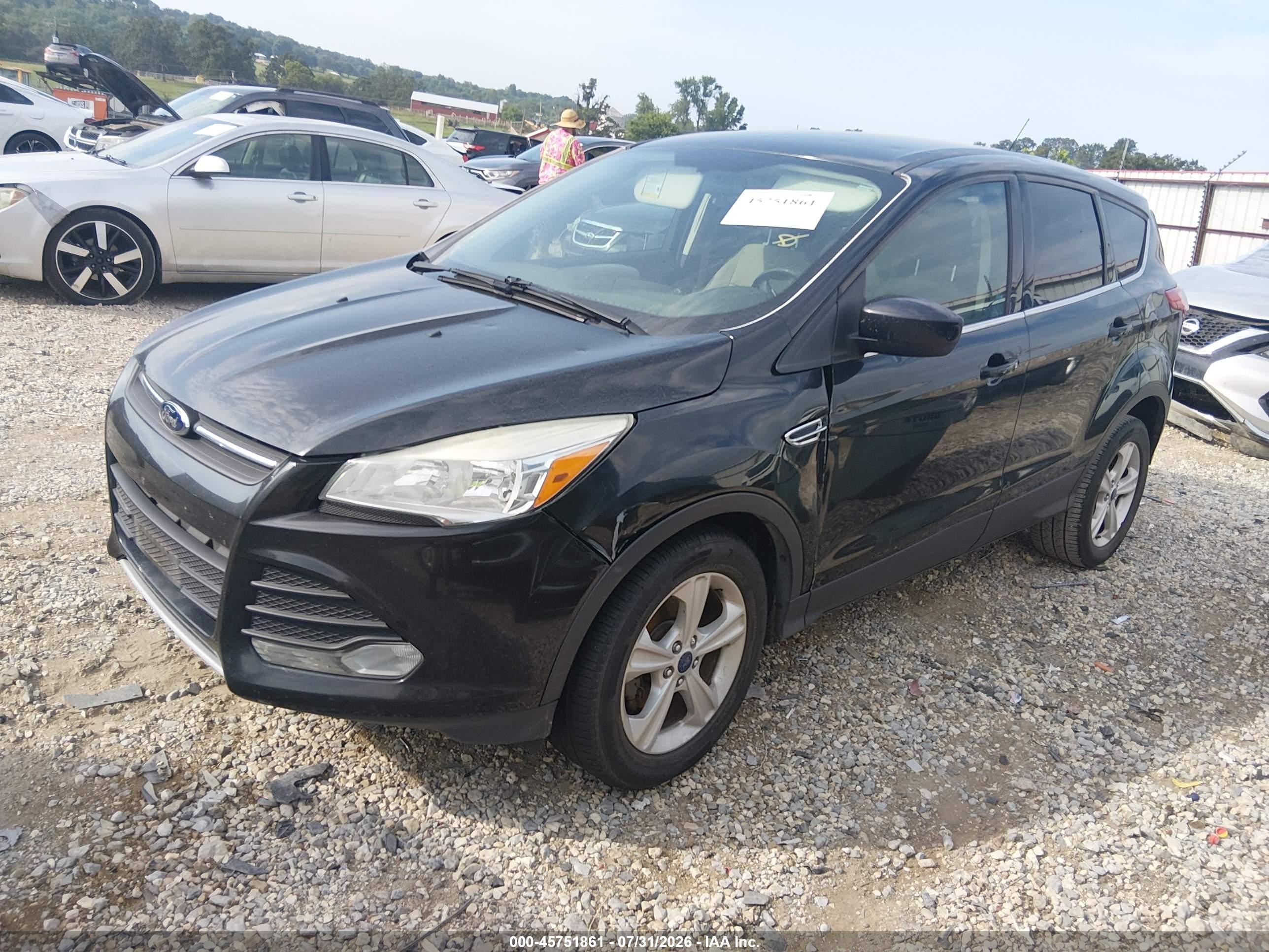 2015 Ford Escape Se Black vin: 1FMCU0G76FUA17404