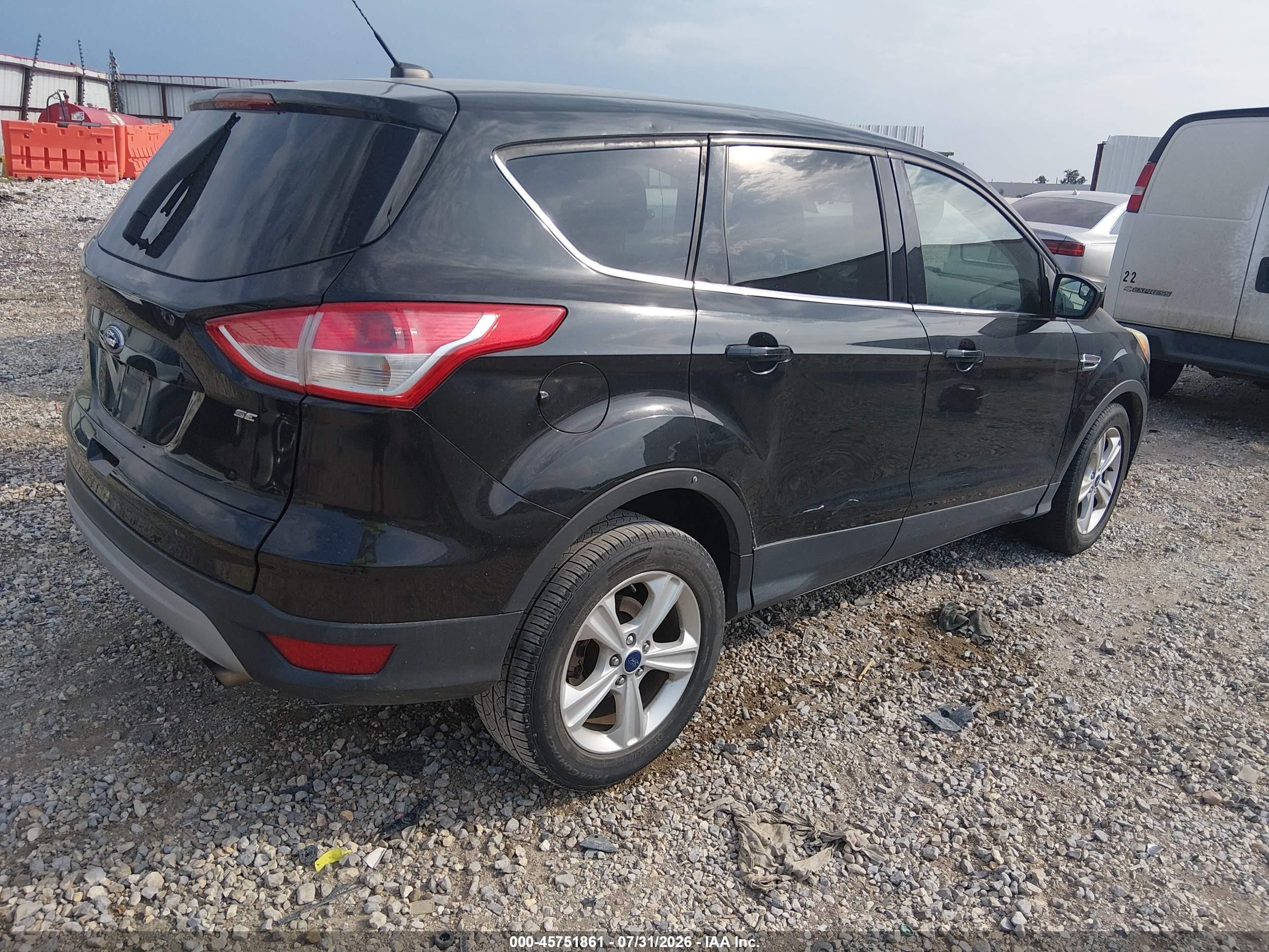 2015 Ford Escape Se Black vin: 1FMCU0G76FUA17404