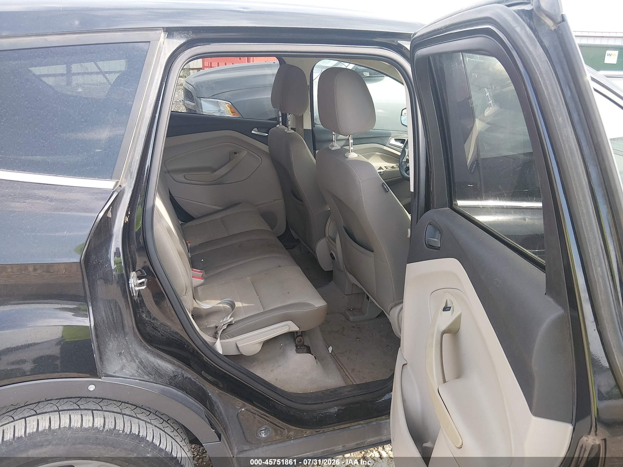 2015 Ford Escape Se Black vin: 1FMCU0G76FUA17404
