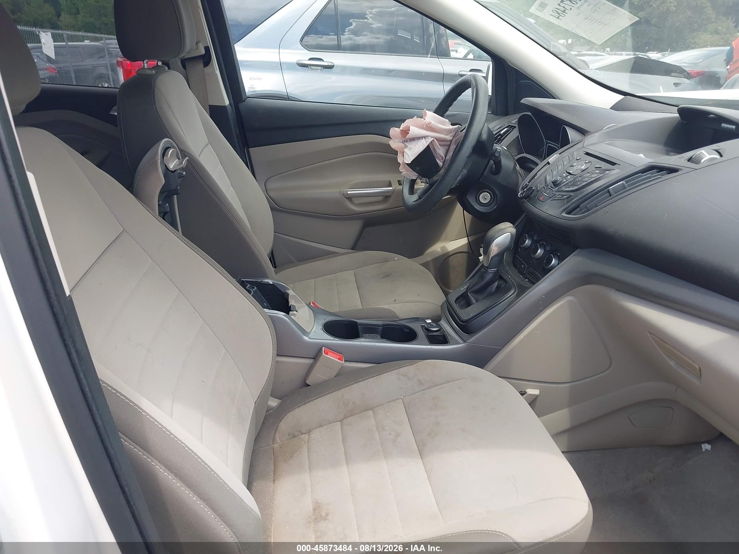 2015 Ford Escape Se White vin: 1FMCU0G76FUB45335