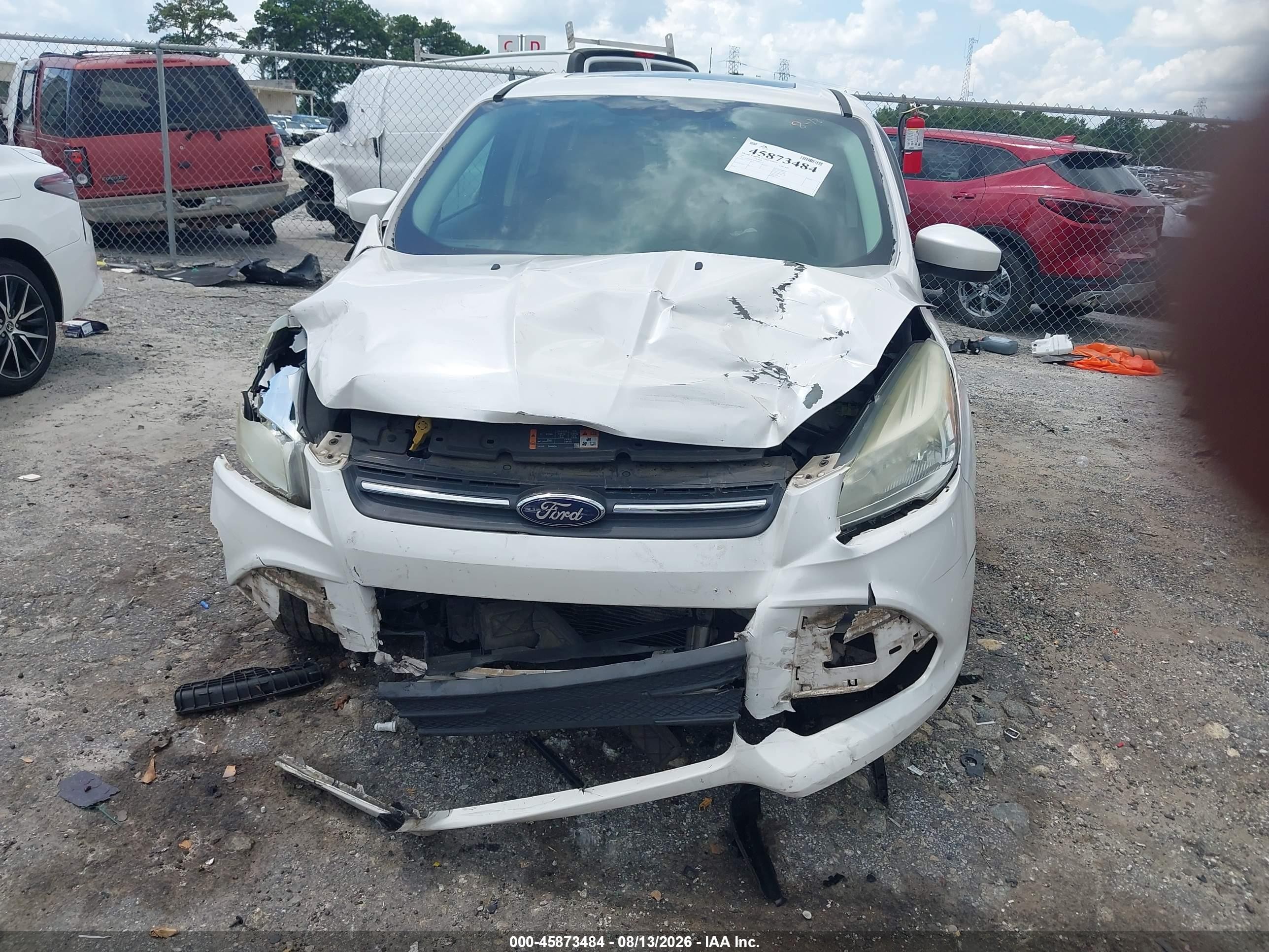 2015 Ford Escape Se White vin: 1FMCU0G76FUB45335