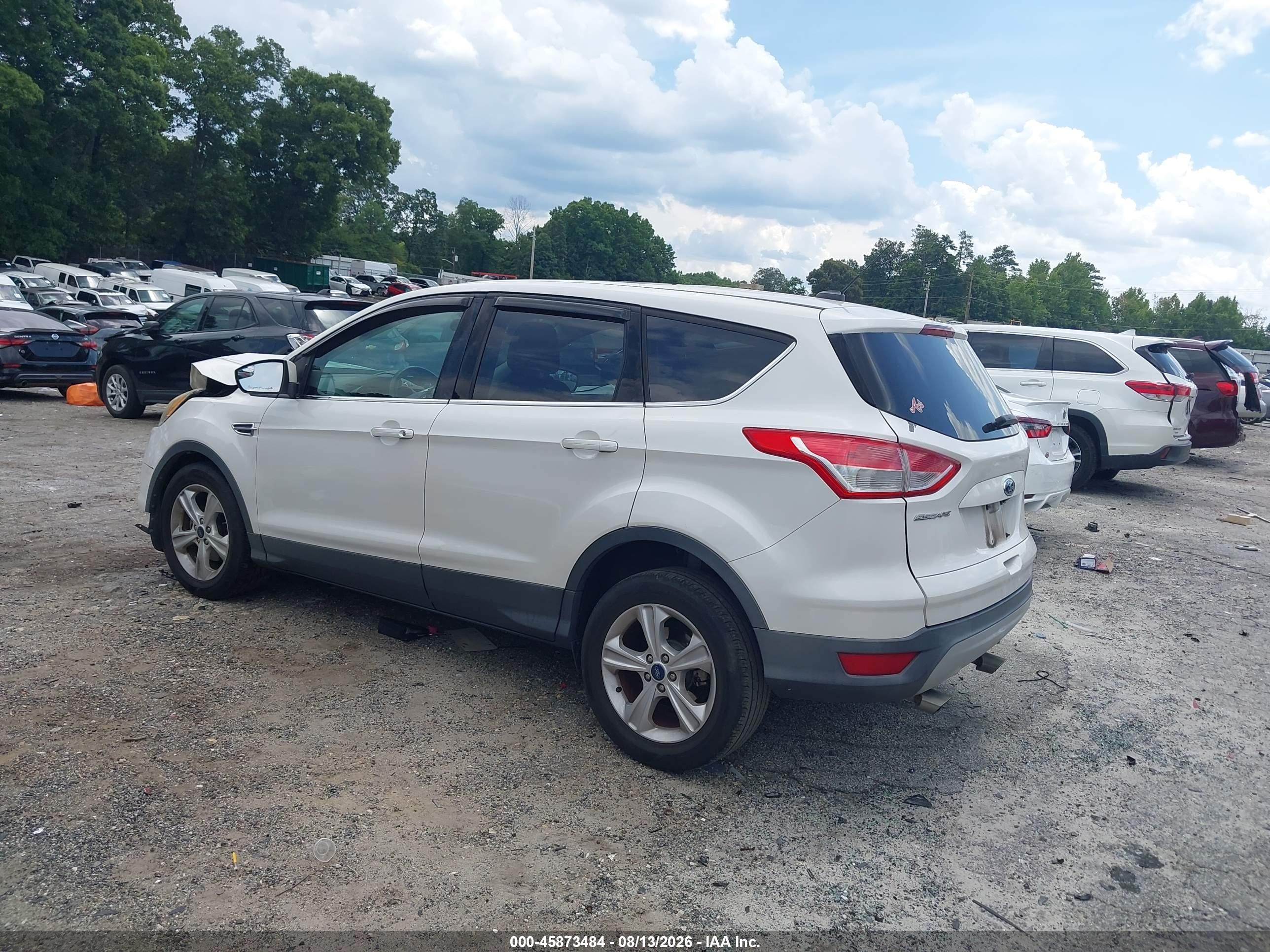 2015 Ford Escape Se White vin: 1FMCU0G76FUB45335