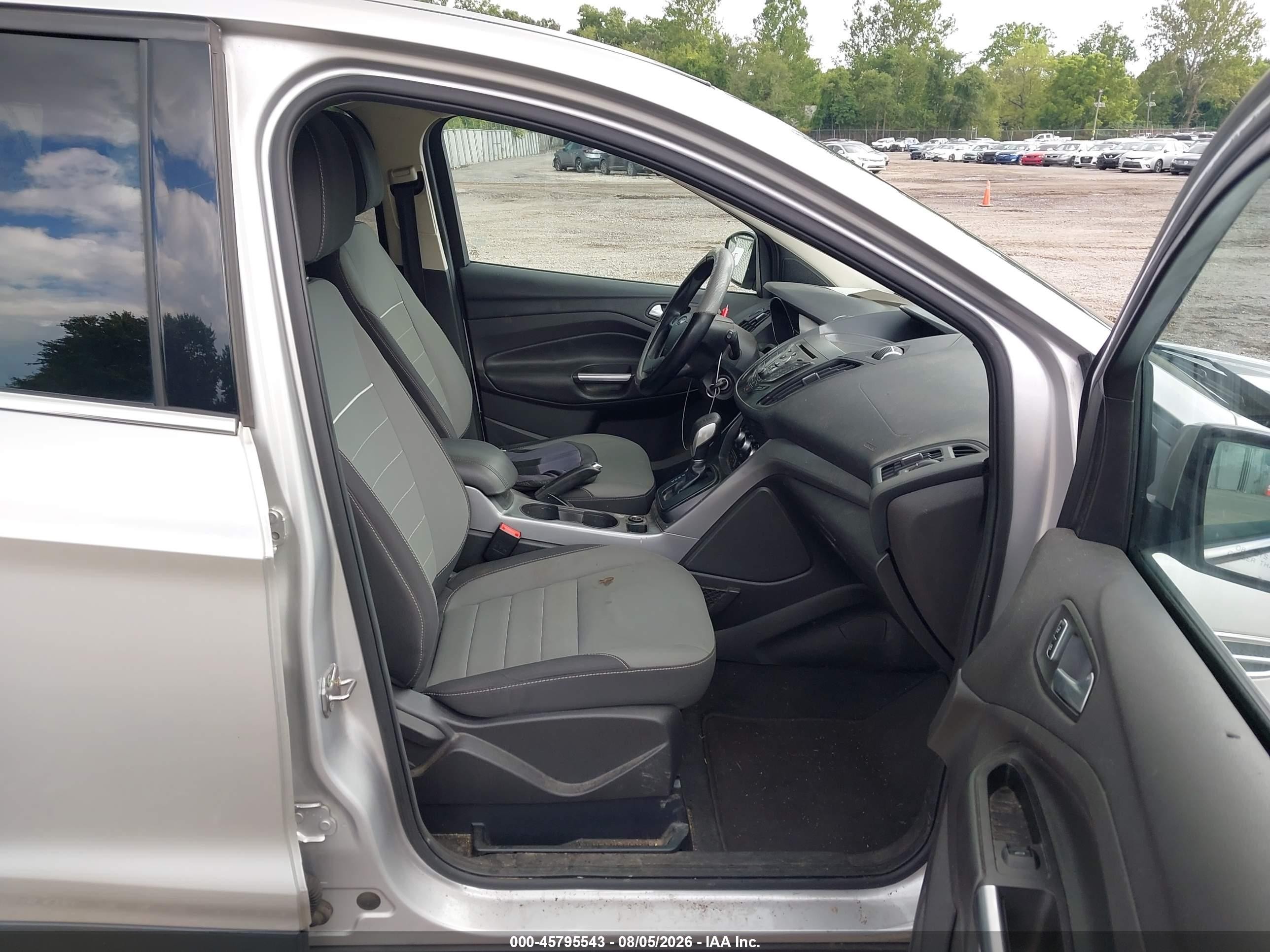 2015 Ford Escape Se Silver vin: 1FMCU0G76FUB77802