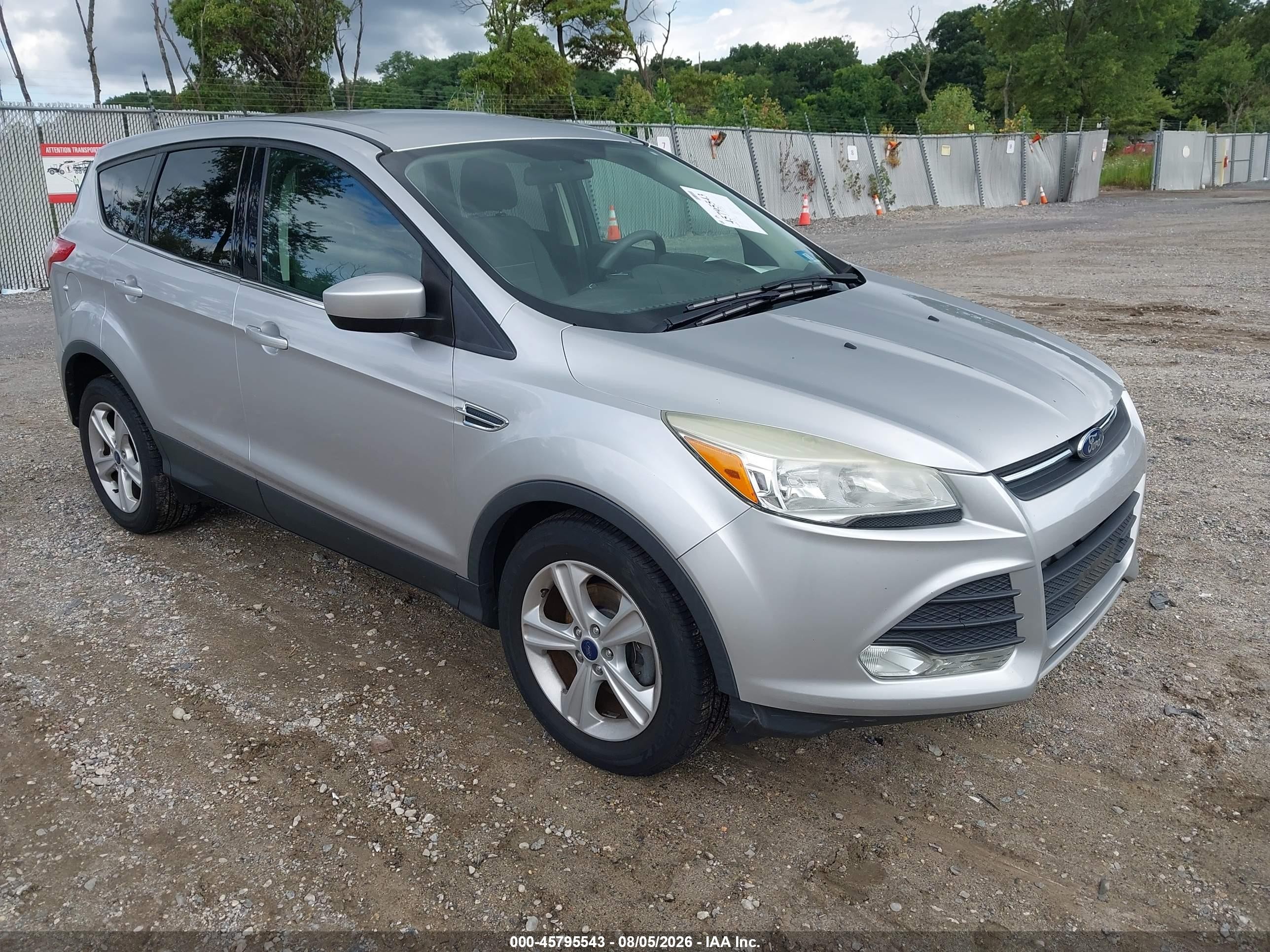 2015 Ford Escape Se Silver vin: 1FMCU0G76FUB77802