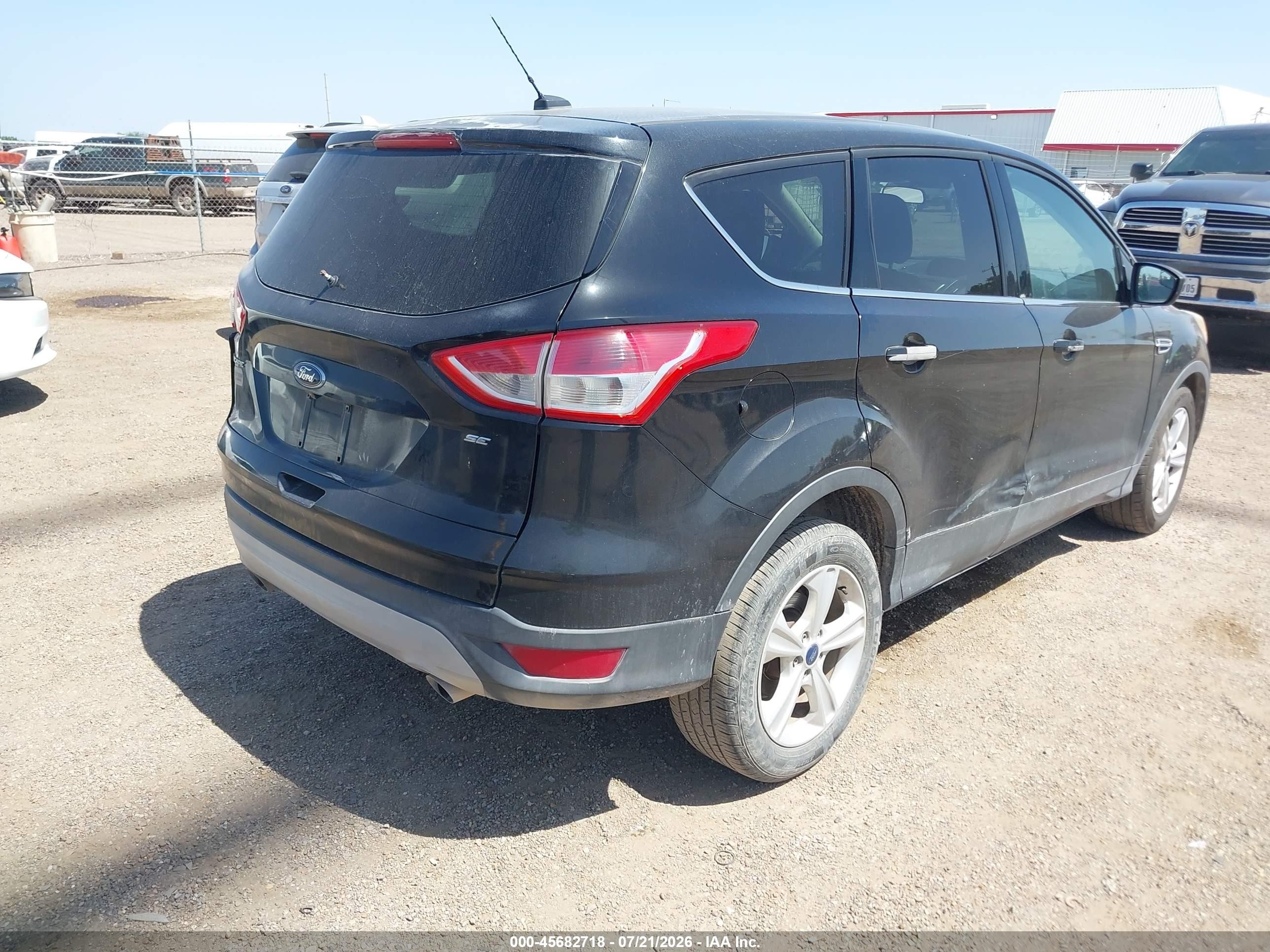 2015 Ford Escape Se Black vin: 1FMCU0G77FUB75282