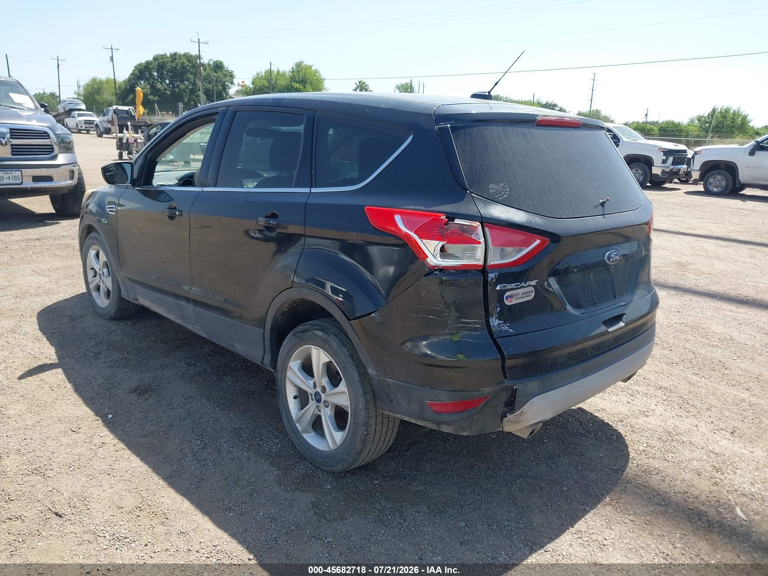 2015 Ford Escape Se Black vin: 1FMCU0G77FUB75282