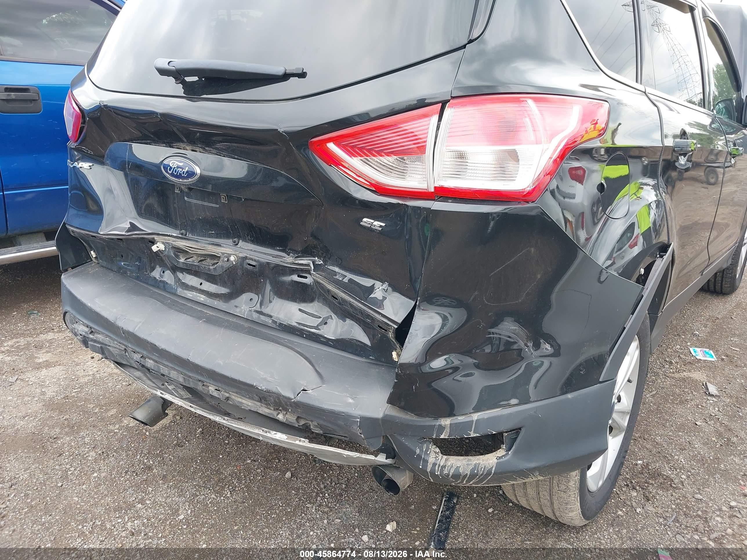 2015 Ford Escape Se Black vin: 1FMCU0G77FUB79641