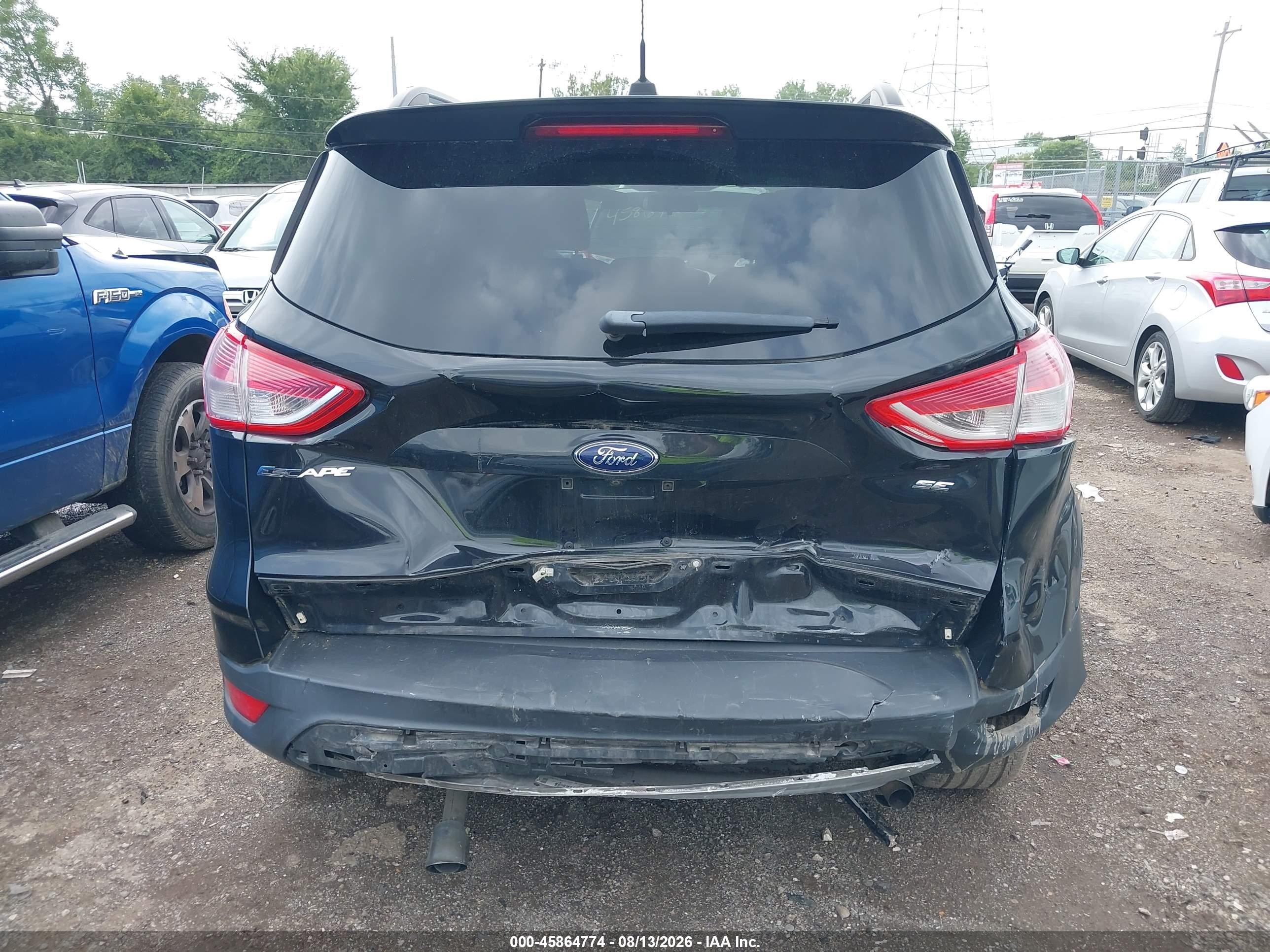 2015 Ford Escape Se Black vin: 1FMCU0G77FUB79641