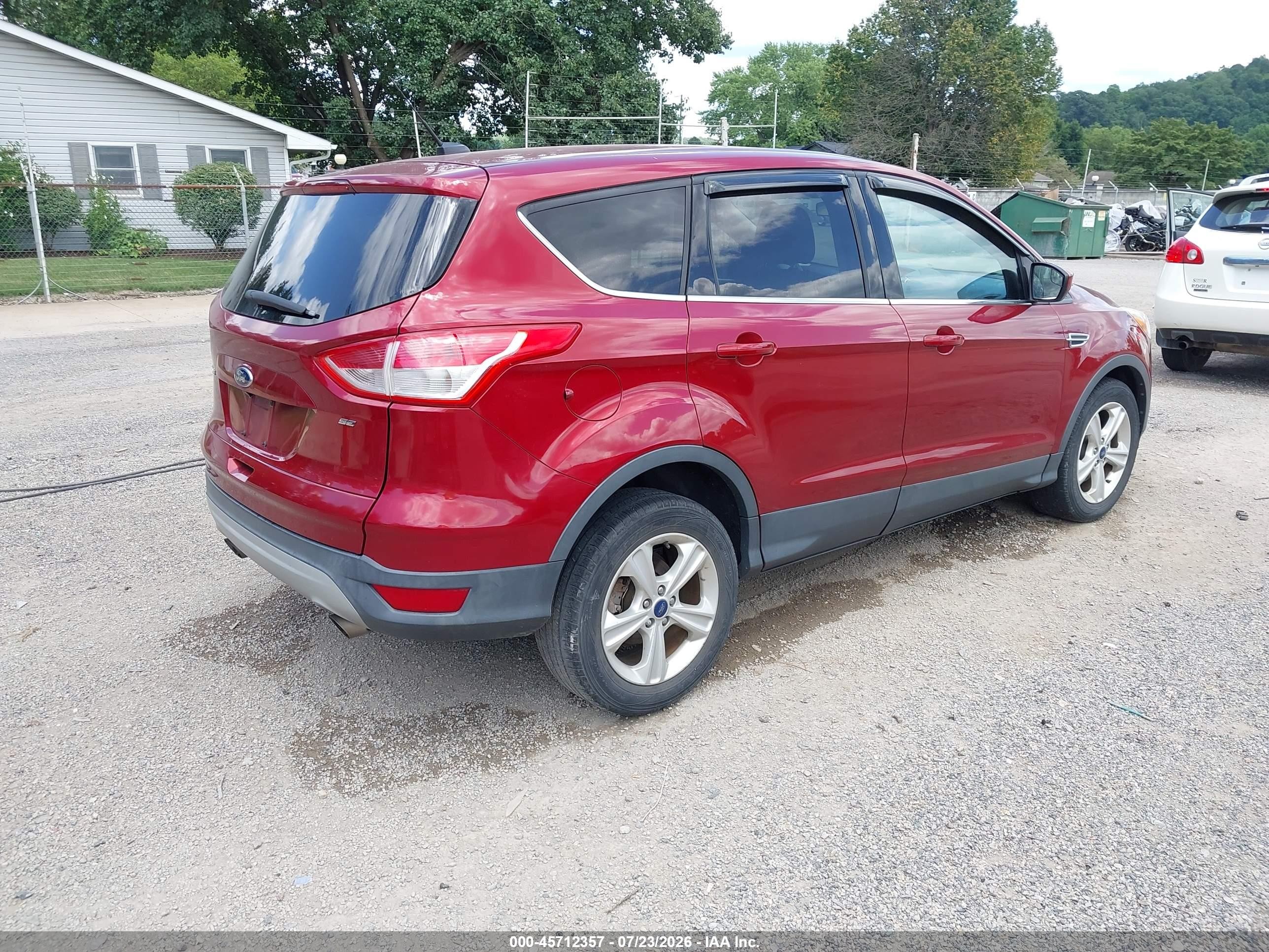 2015 Ford Escape Se Red vin: 1FMCU0G77FUC11424