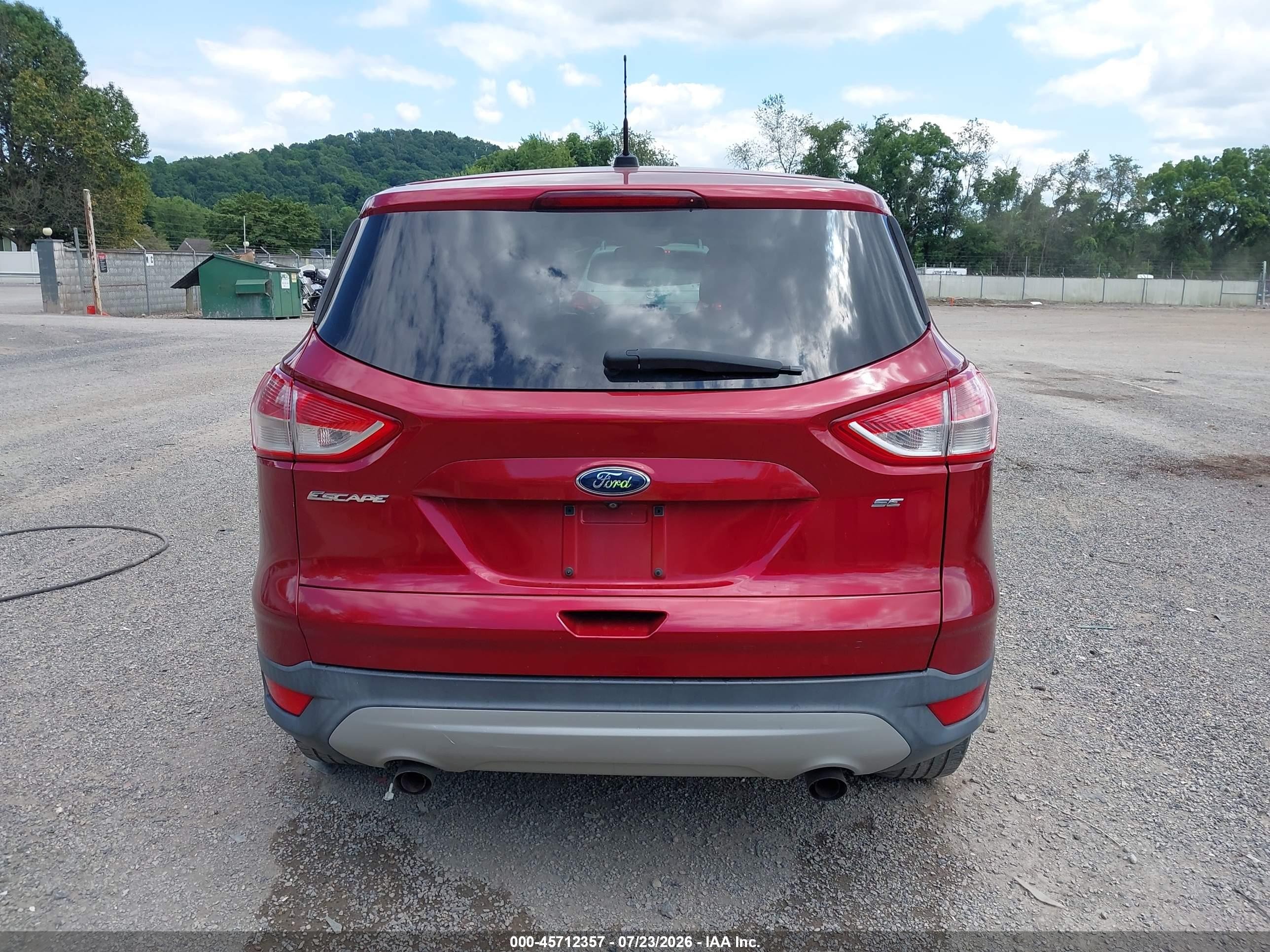 2015 Ford Escape Se Red vin: 1FMCU0G77FUC11424