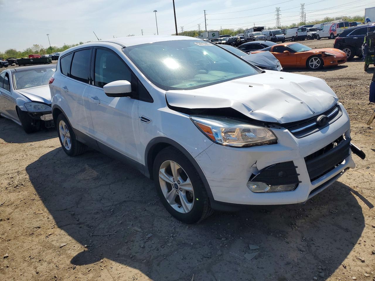 2015 Ford Escape Se White vin: 1FMCU0G77FUC34556
