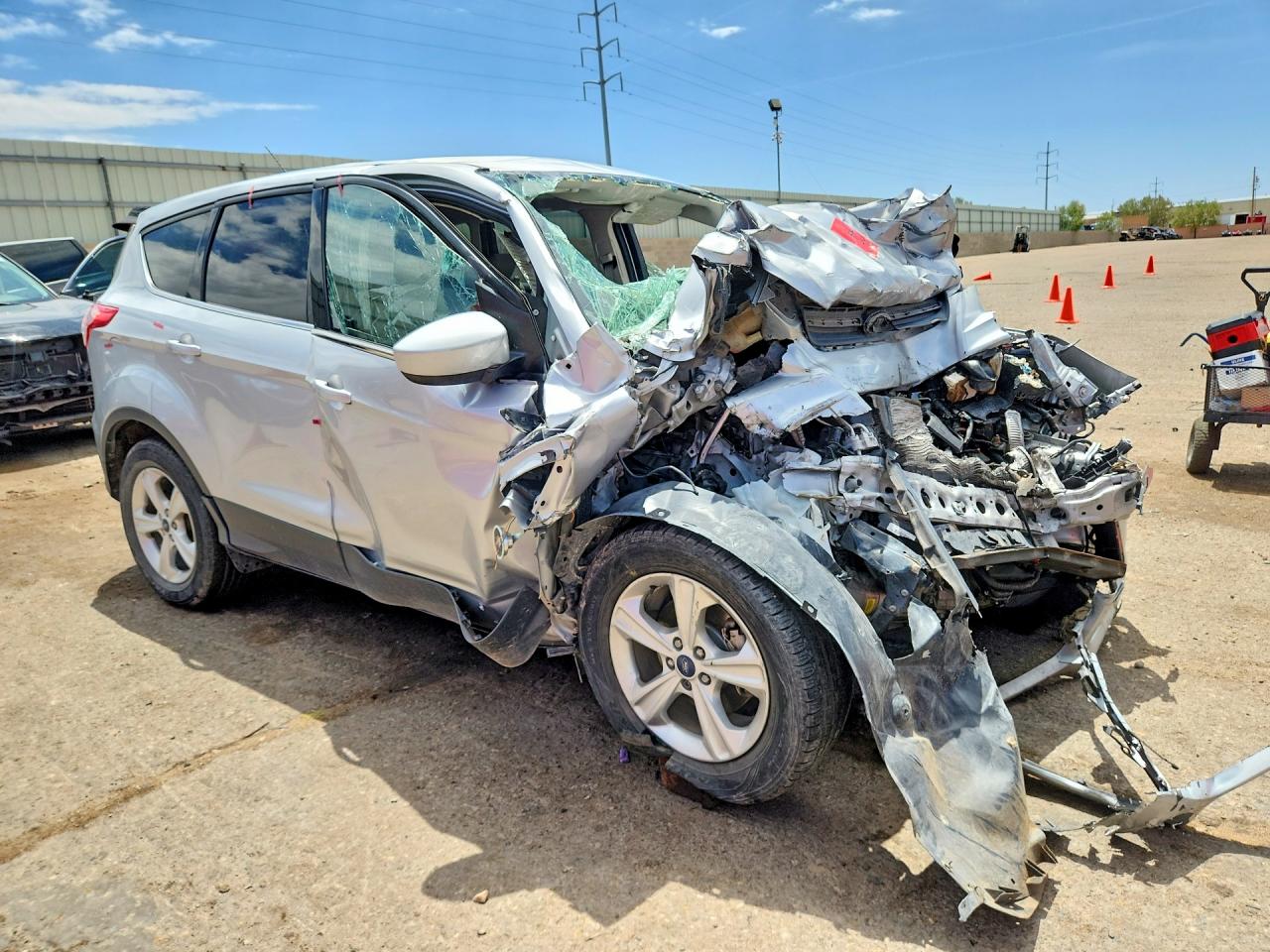 2015 Ford Escape Se Silver vin: 1FMCU0G77FUC88830