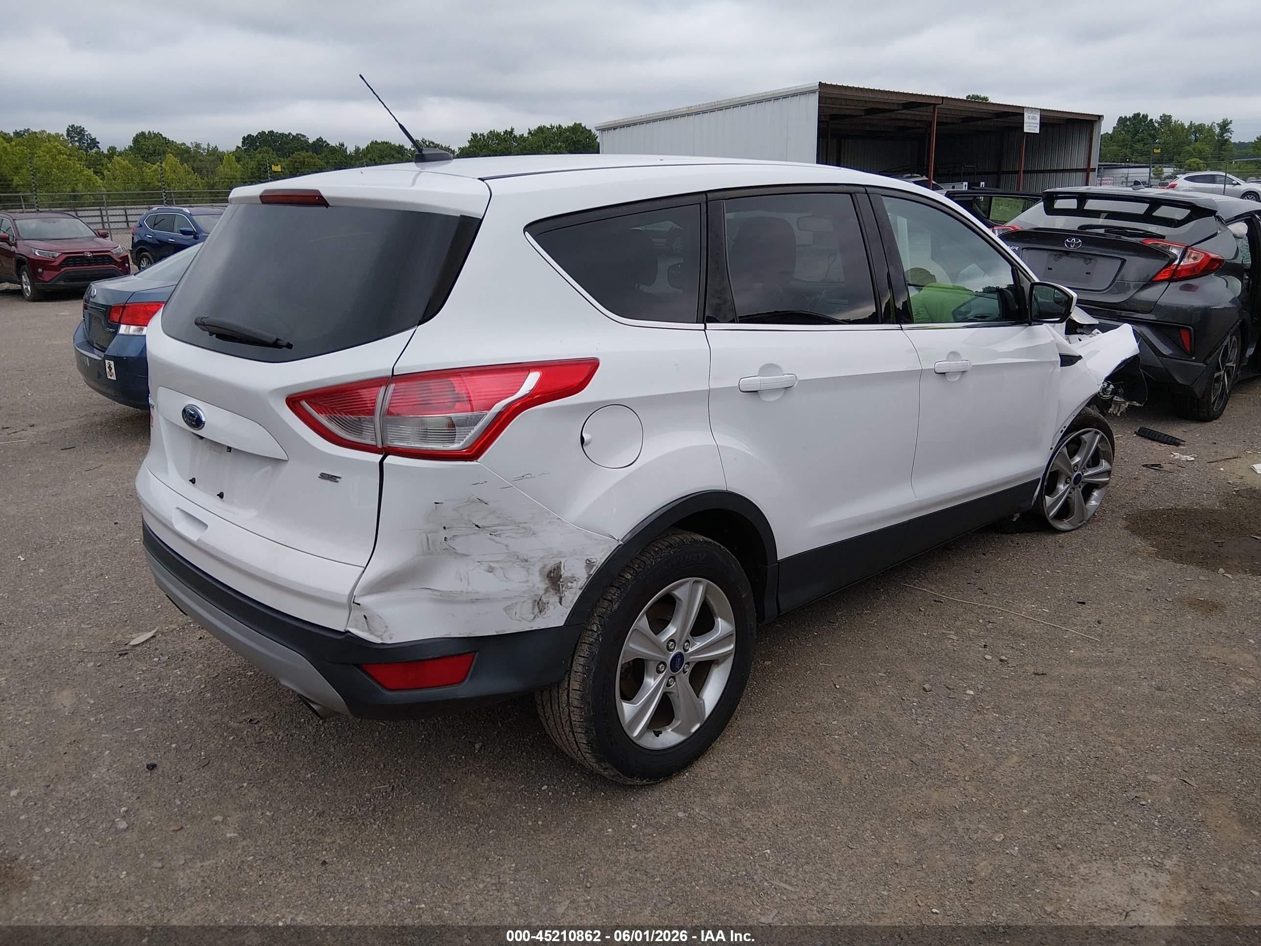 2016 Ford Escape Se White vin: 1FMCU0G77GUB03645