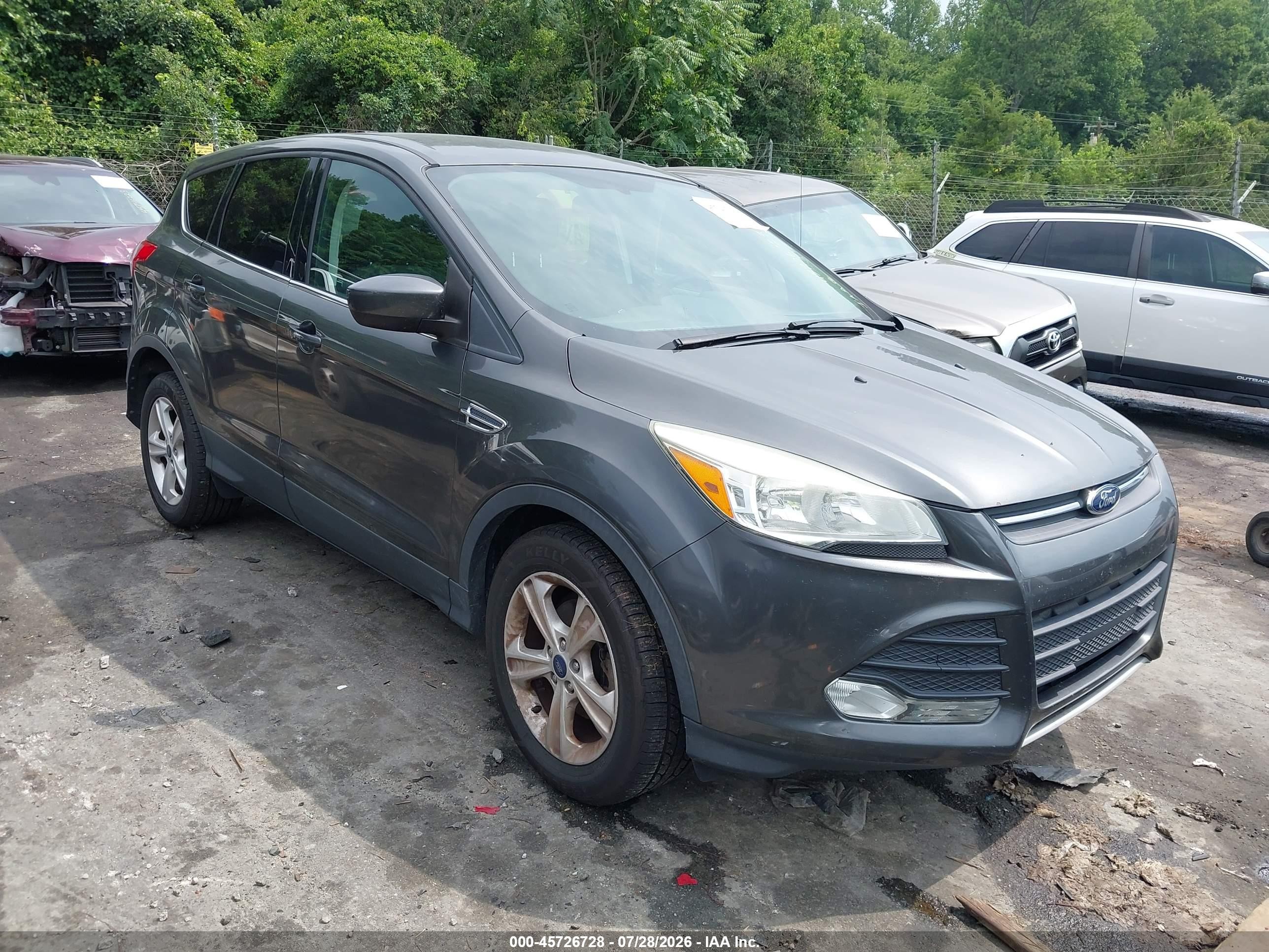 2015 Ford Escape Se Gray vin: 1FMCU0G78FUA23818