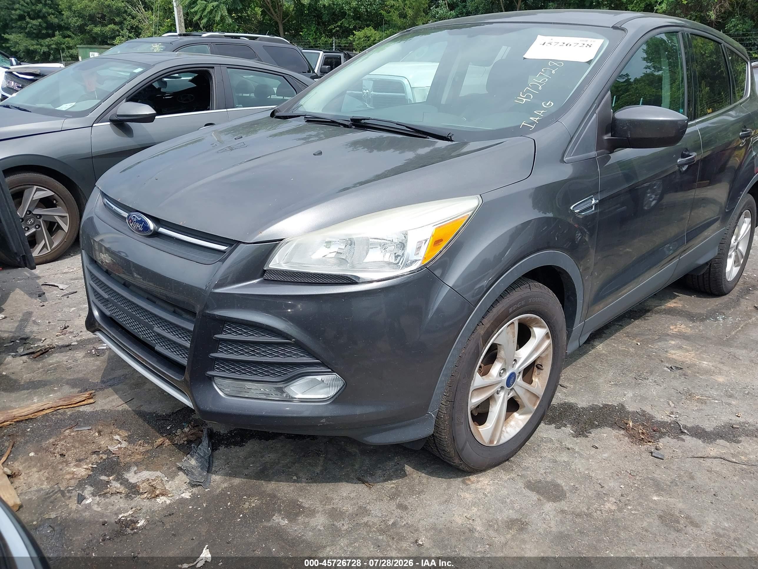 2015 Ford Escape Se Gray vin: 1FMCU0G78FUA23818