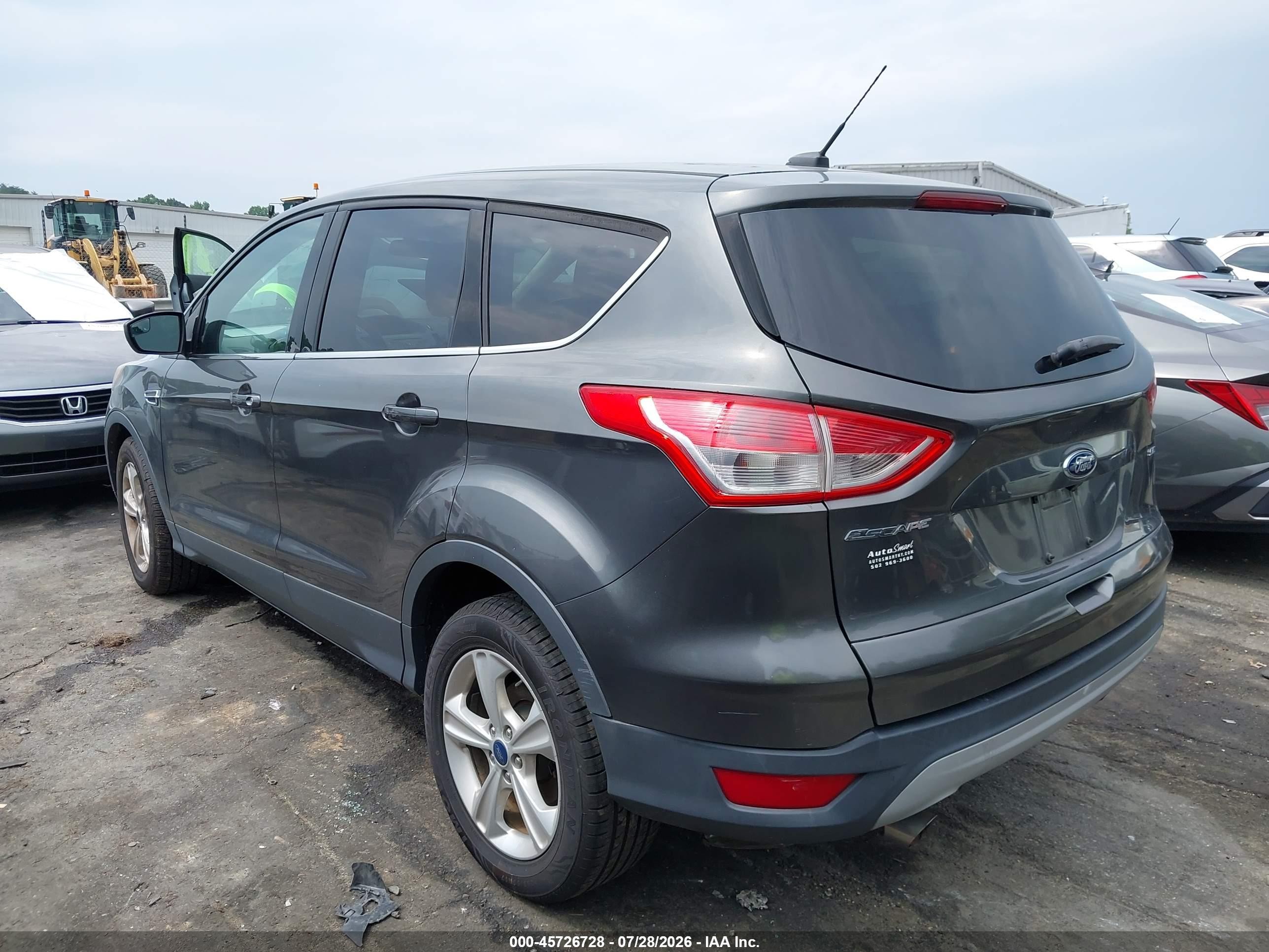 2015 Ford Escape Se Gray vin: 1FMCU0G78FUA23818