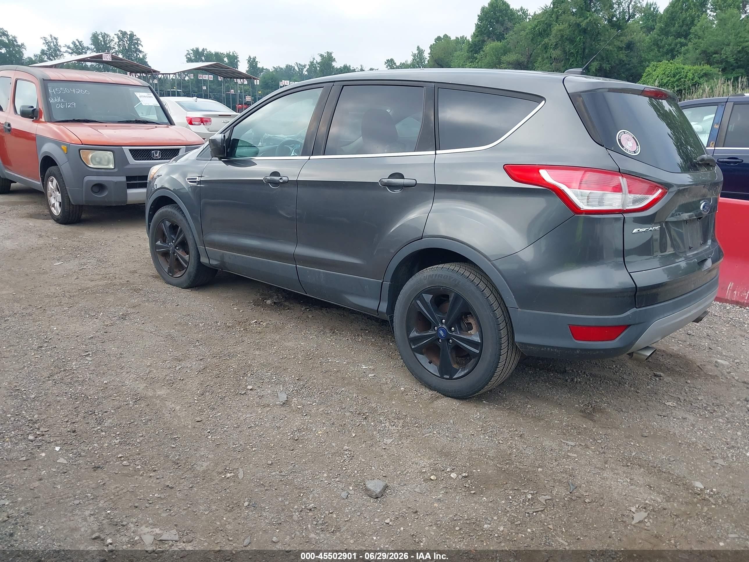 2015 Ford Escape Se Gray vin: 1FMCU0G78FUB89644