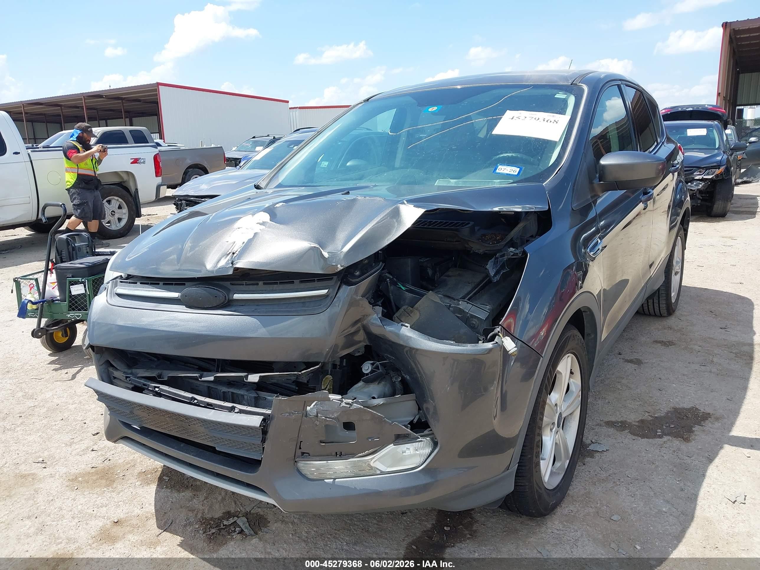 2015 Ford Escape Se Gray vin: 1FMCU0G78FUB93015