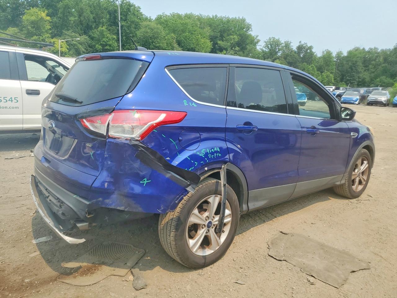 2015 Ford Escape Se Blue vin: 1FMCU0G79FUC21212