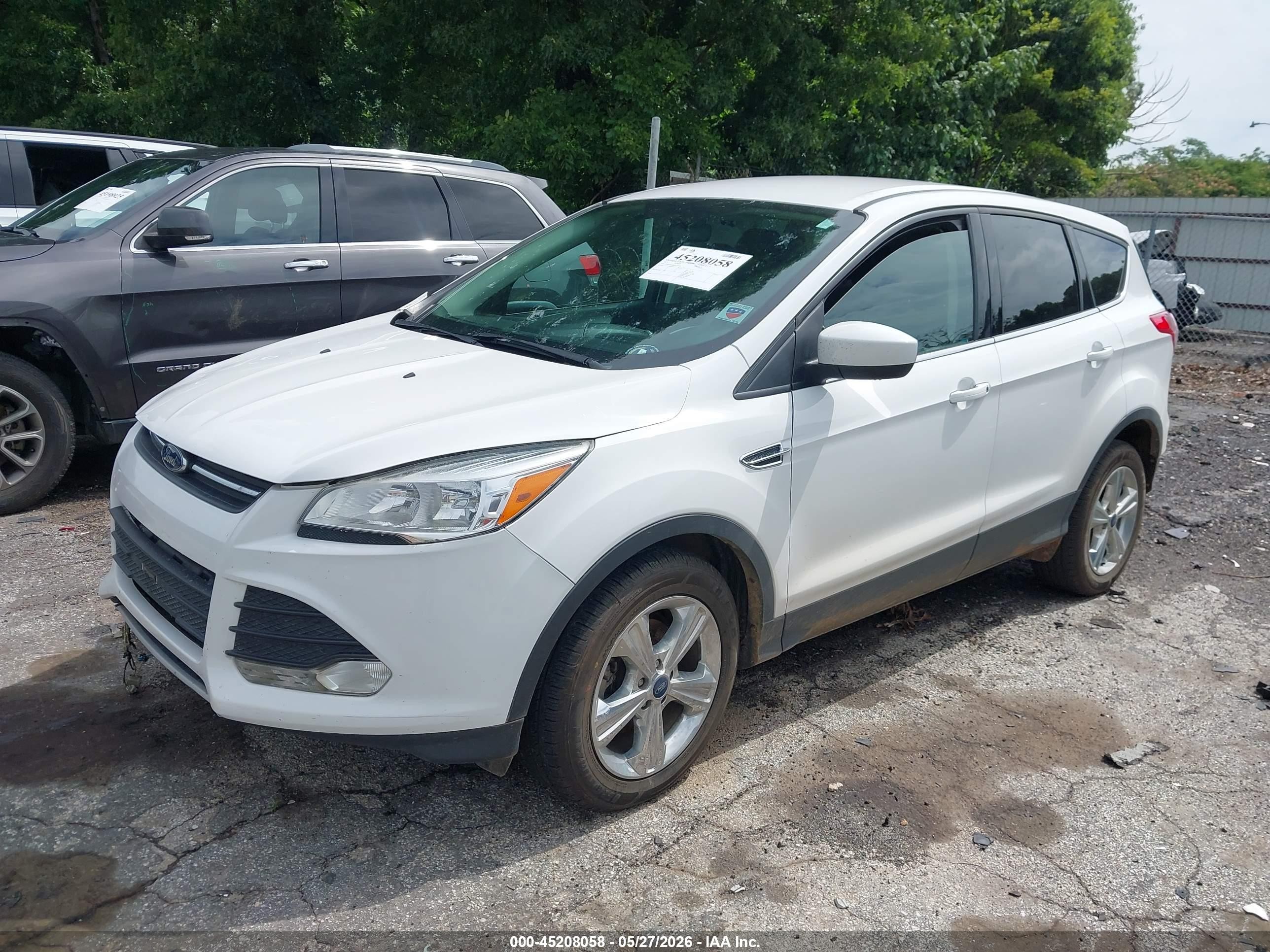 2015 Ford Escape Se White vin: 1FMCU0G7XFUC31876