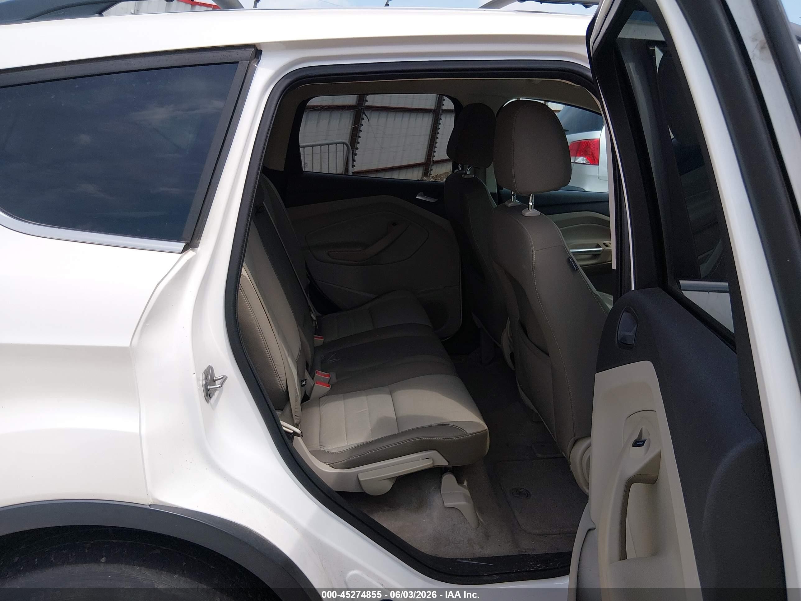2013 Ford Escape Se White vin: 1FMCU0G90DUC59314