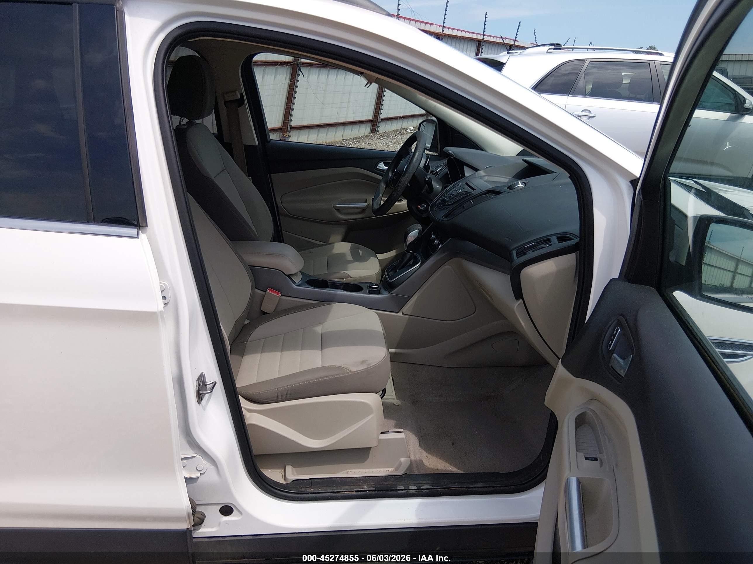 2013 Ford Escape Se White vin: 1FMCU0G90DUC59314