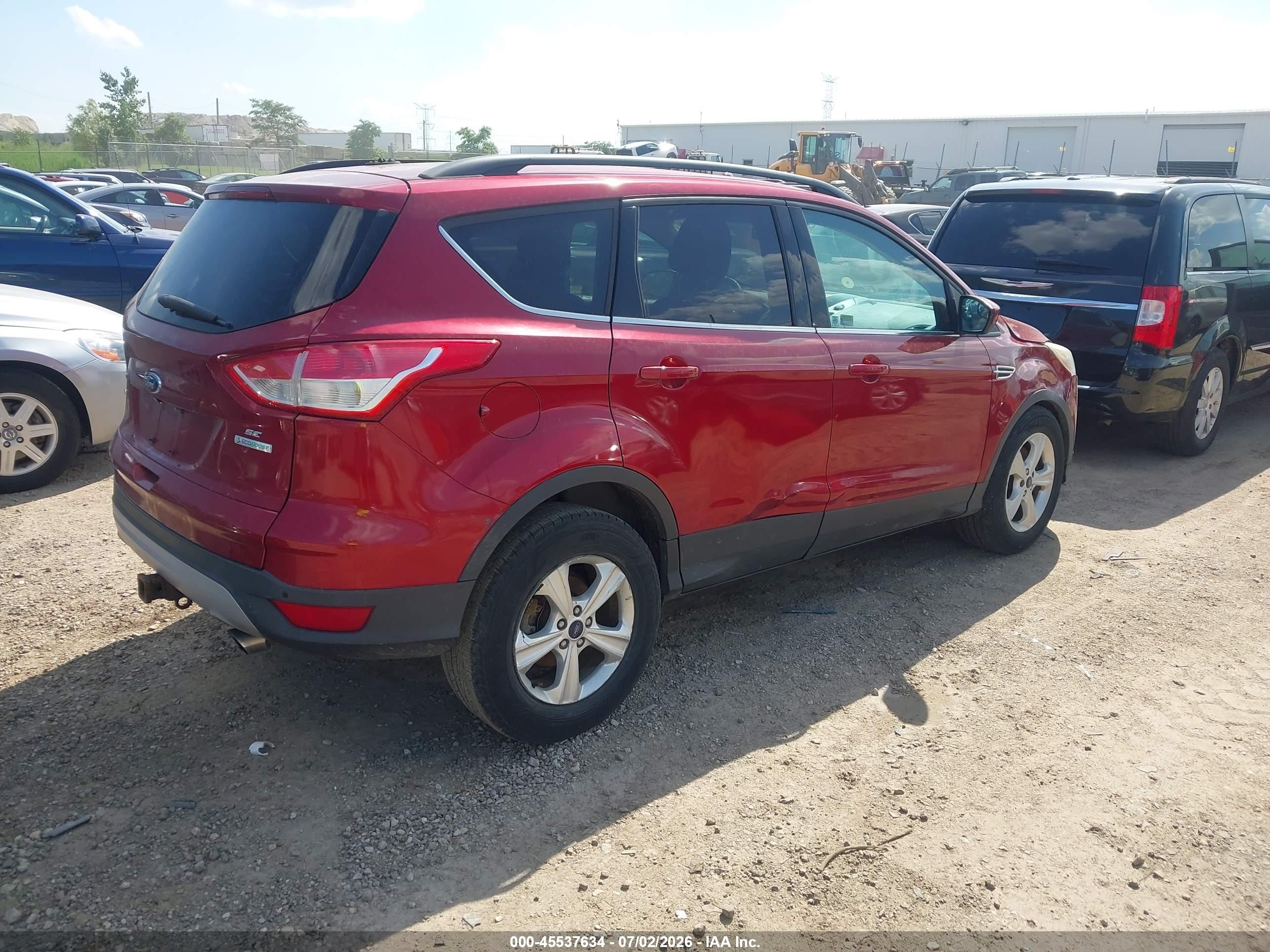 2014 Ford Escape Se Red vin: 1FMCU0G90EUC17307
