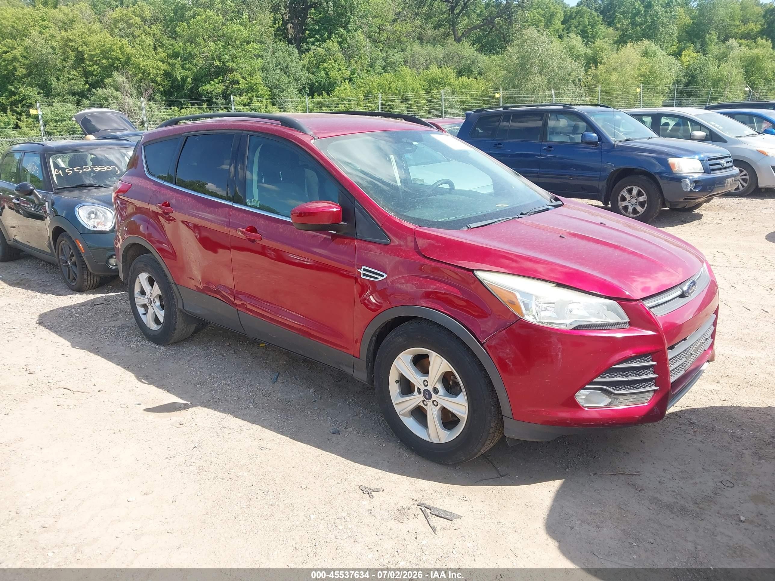 2014 Ford Escape Se Red vin: 1FMCU0G90EUC17307