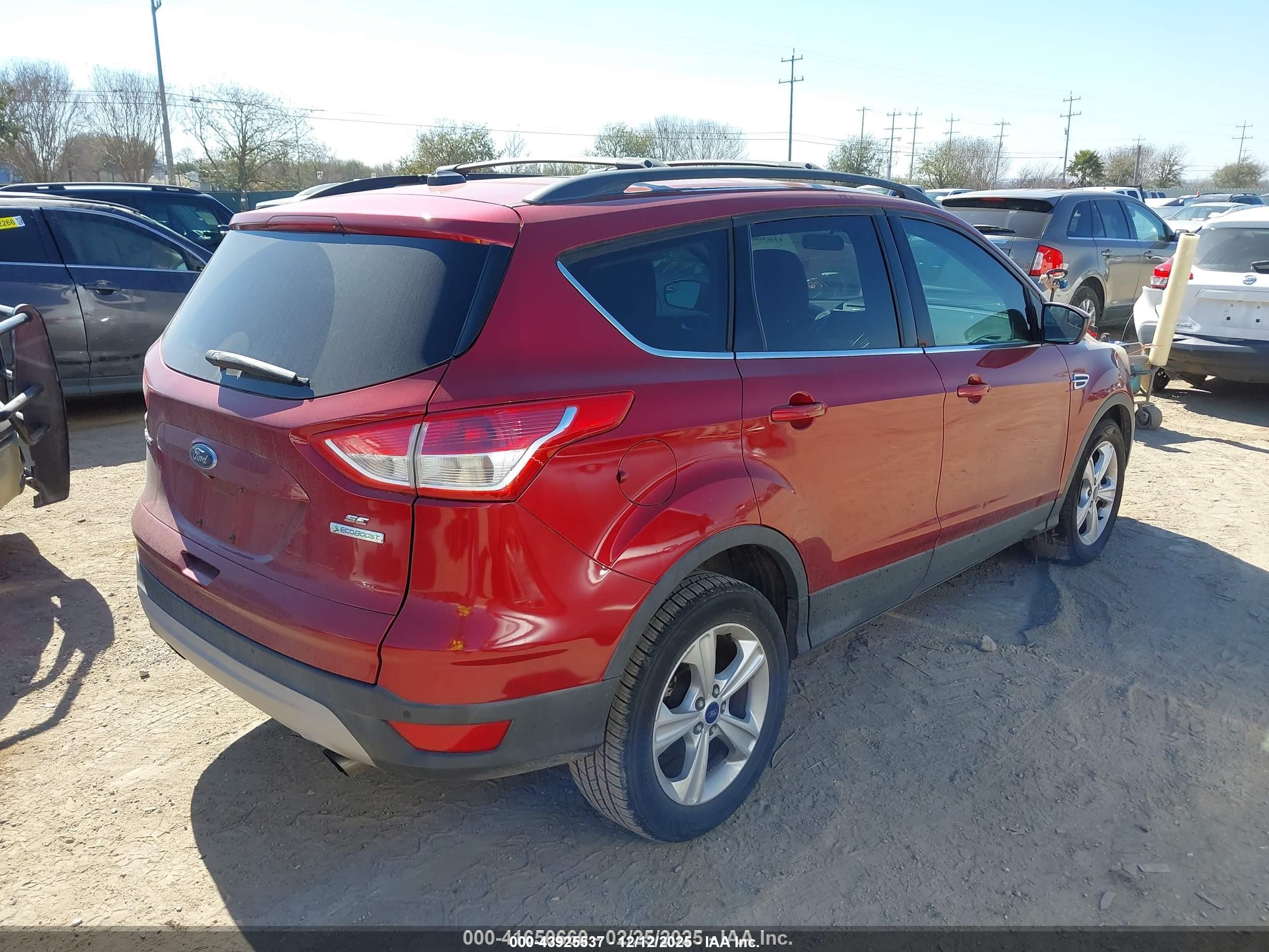 2014 Ford Escape Se Red vin: 1FMCU0G90EUD24406
