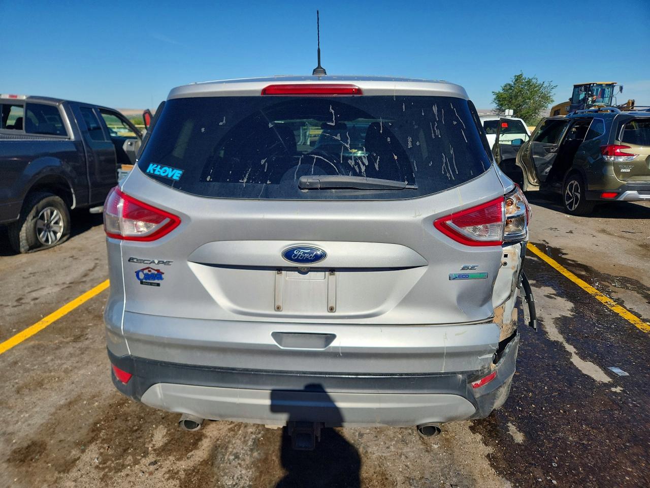 2015 Ford Escape Se Silver vin: 1FMCU0G90FUA79320