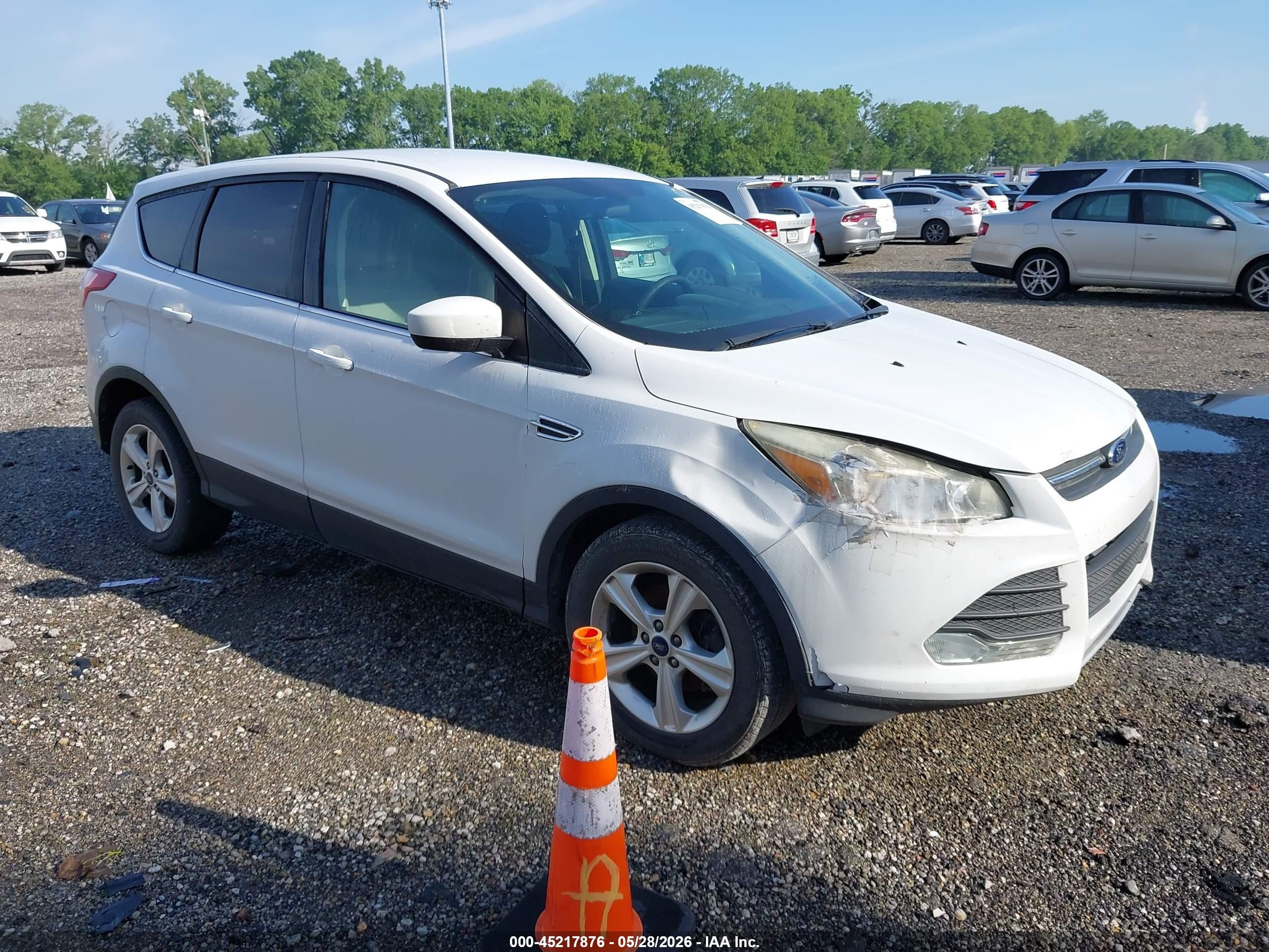 2015 Ford Escape Se White vin: 1FMCU0G90FUA93069