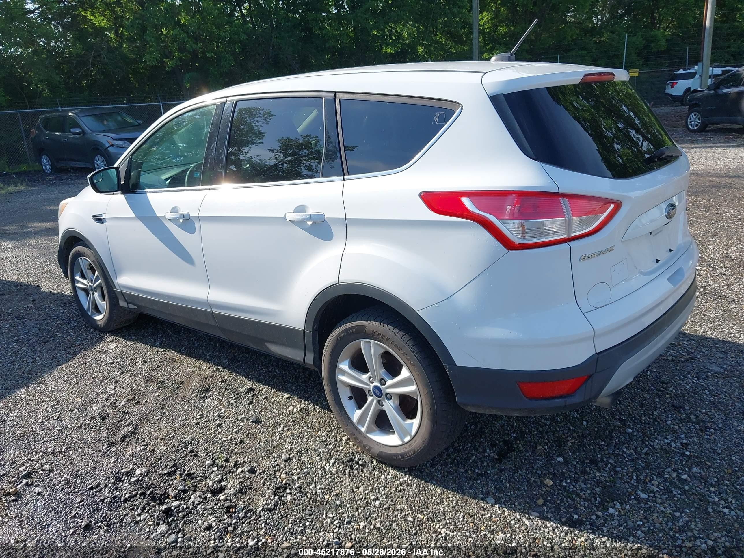 2015 Ford Escape Se White vin: 1FMCU0G90FUA93069