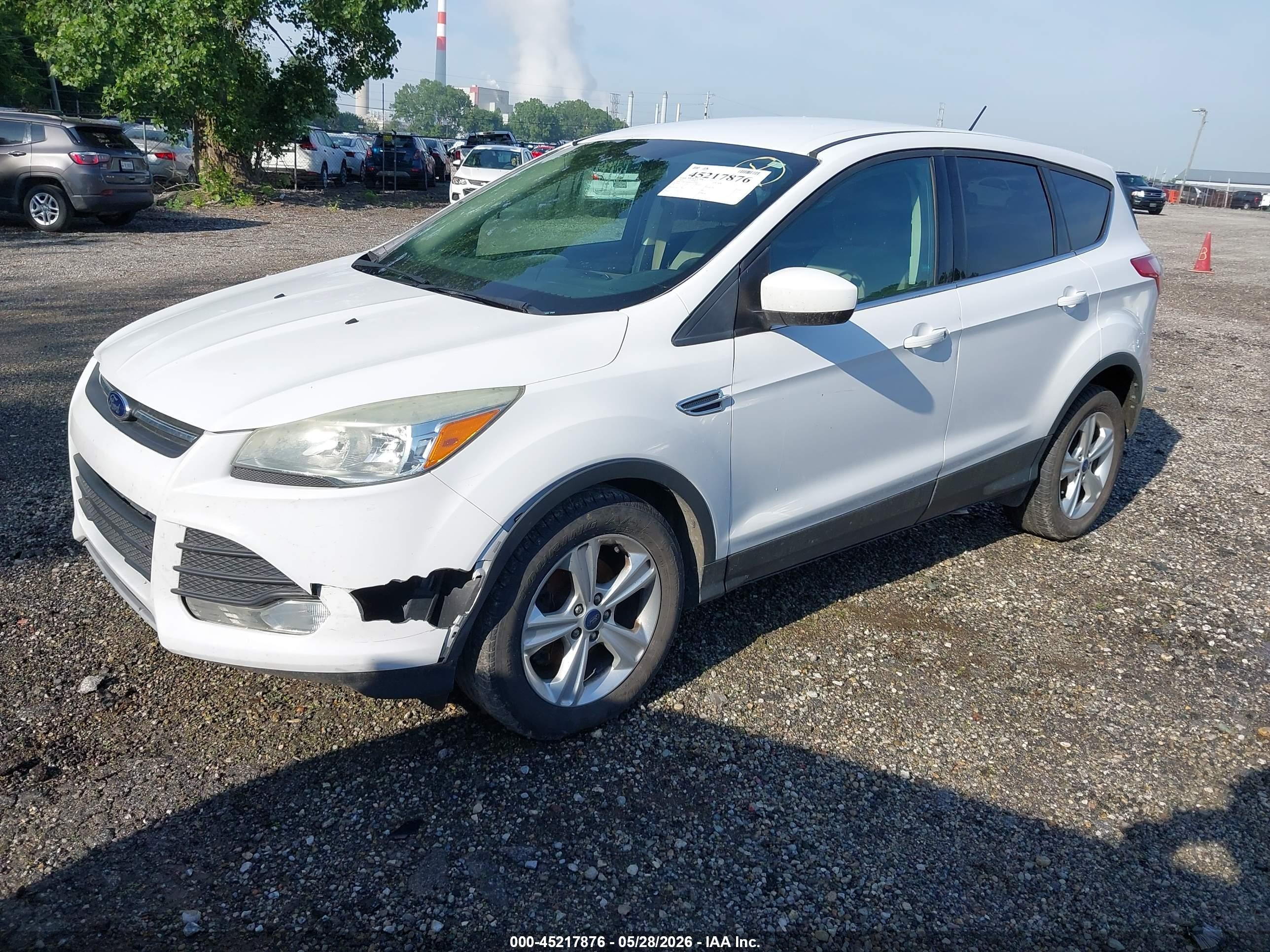 2015 Ford Escape Se White vin: 1FMCU0G90FUA93069
