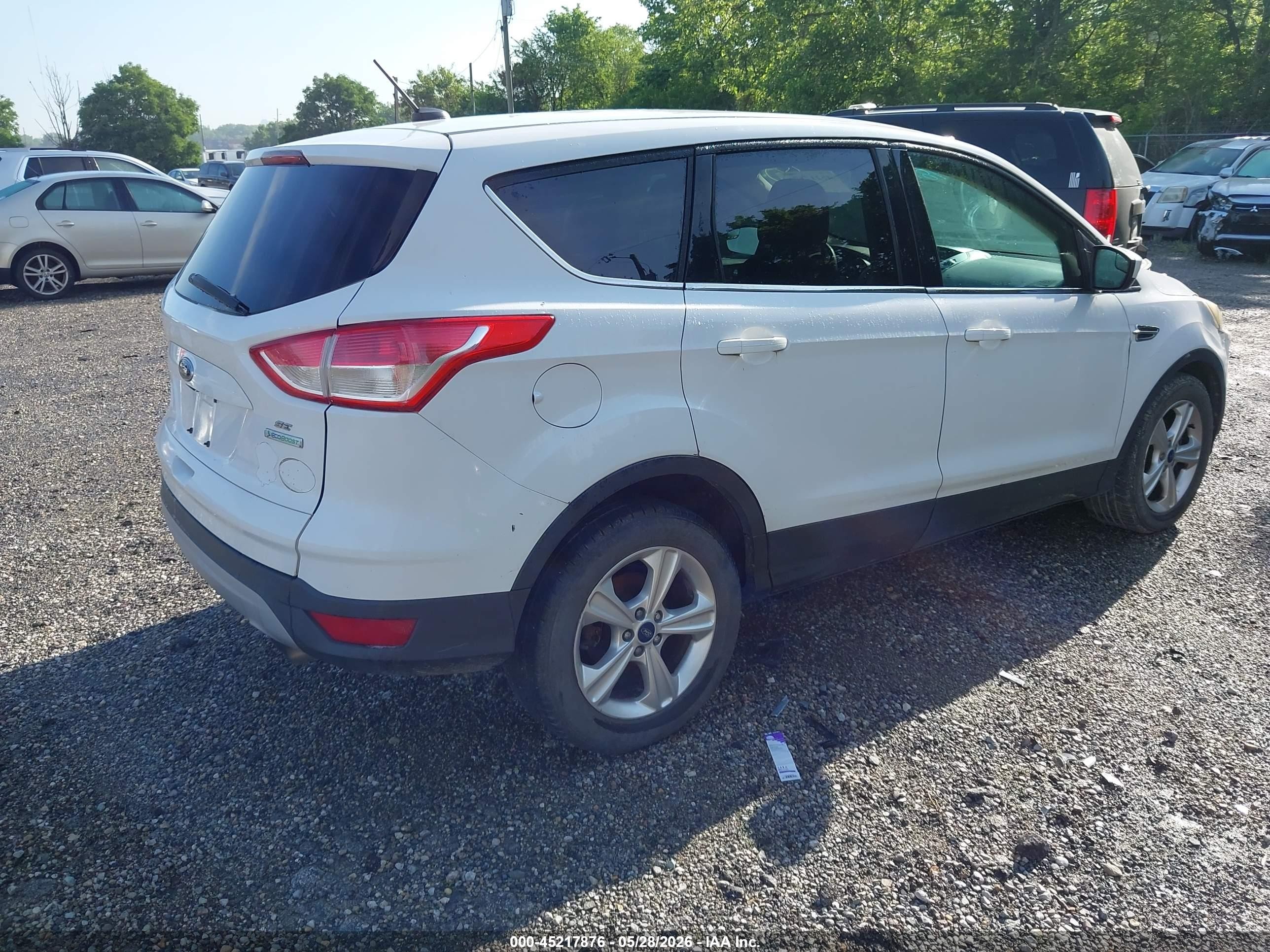 2015 Ford Escape Se White vin: 1FMCU0G90FUA93069