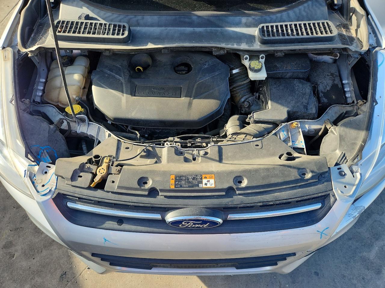 2015 Ford Escape Se Silver vin: 1FMCU0G90FUC88427