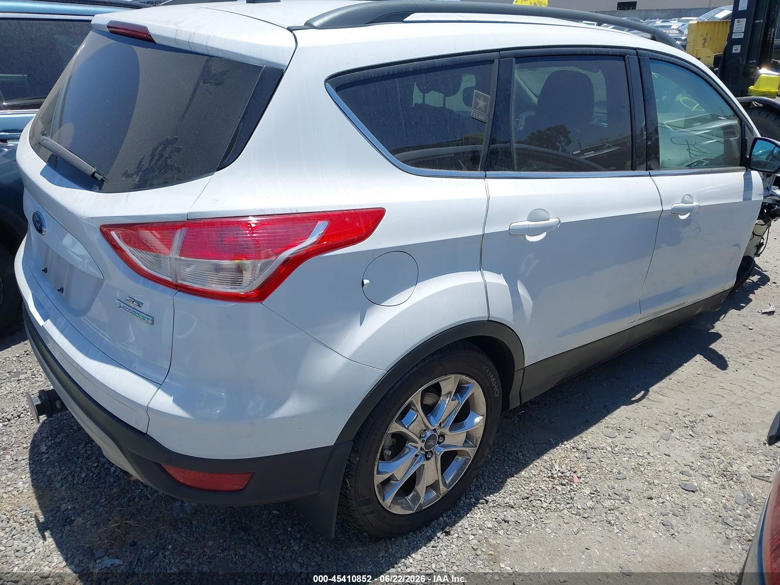 2014 Ford Escape Se White vin: 1FMCU0G91EUB31410