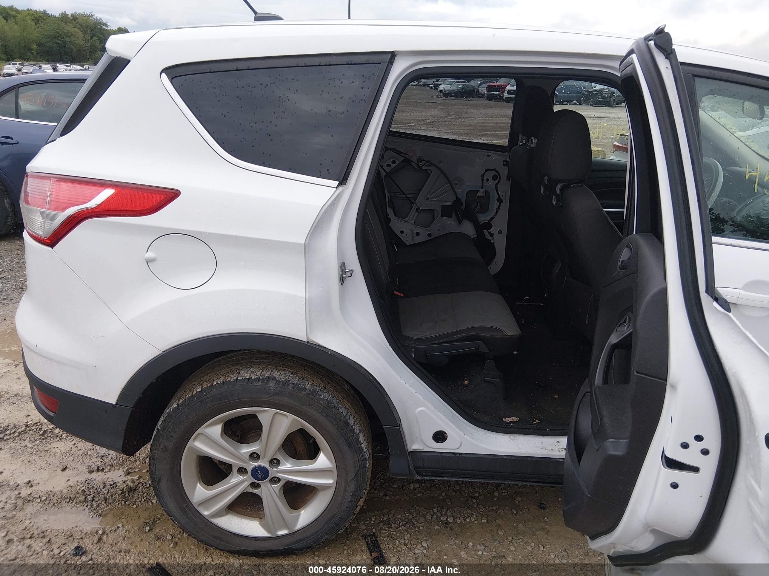 2014 Ford Escape Se White vin: 1FMCU0G91EUC60781