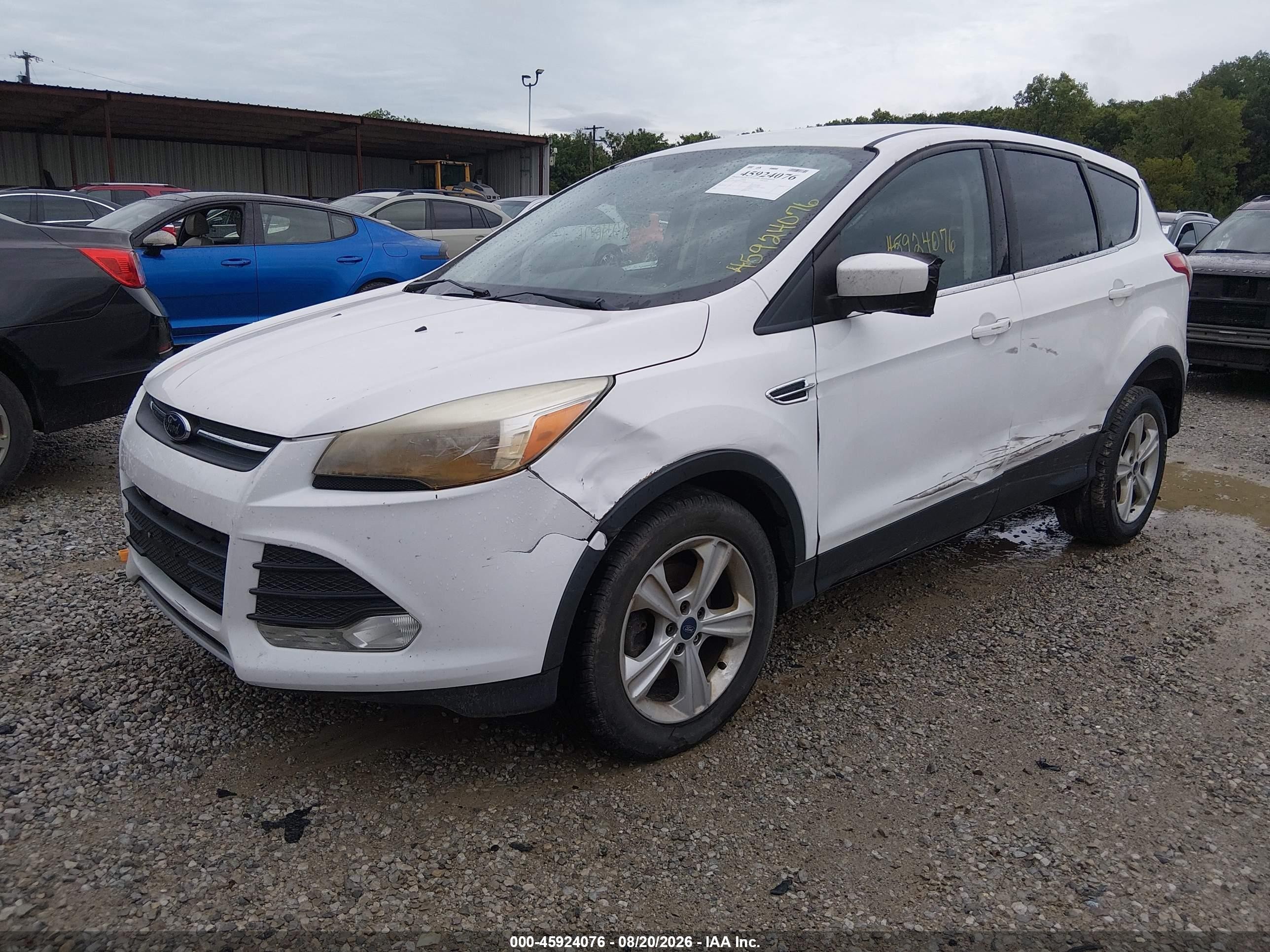 2014 Ford Escape Se White vin: 1FMCU0G91EUC60781
