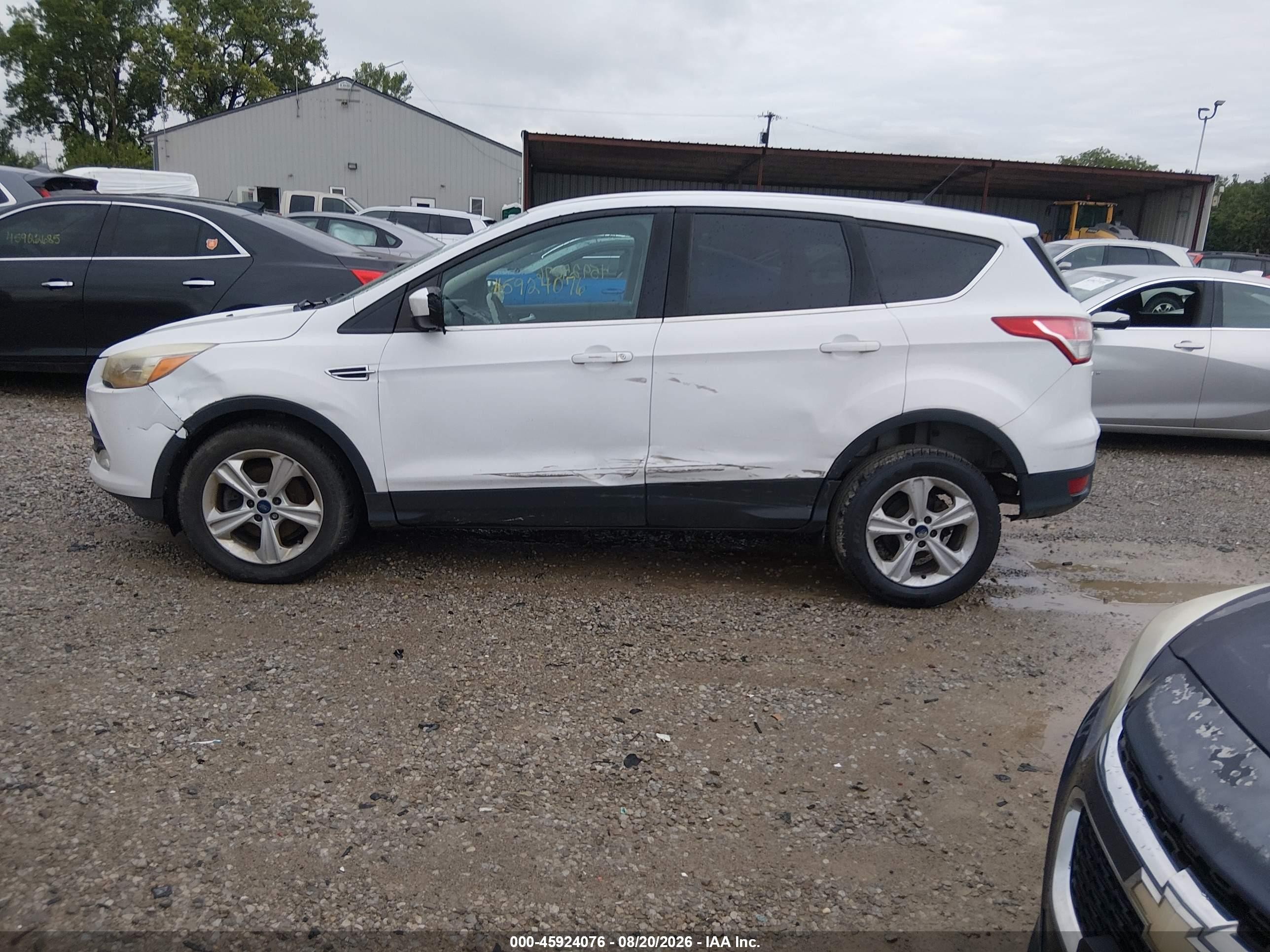 2014 Ford Escape Se White vin: 1FMCU0G91EUC60781