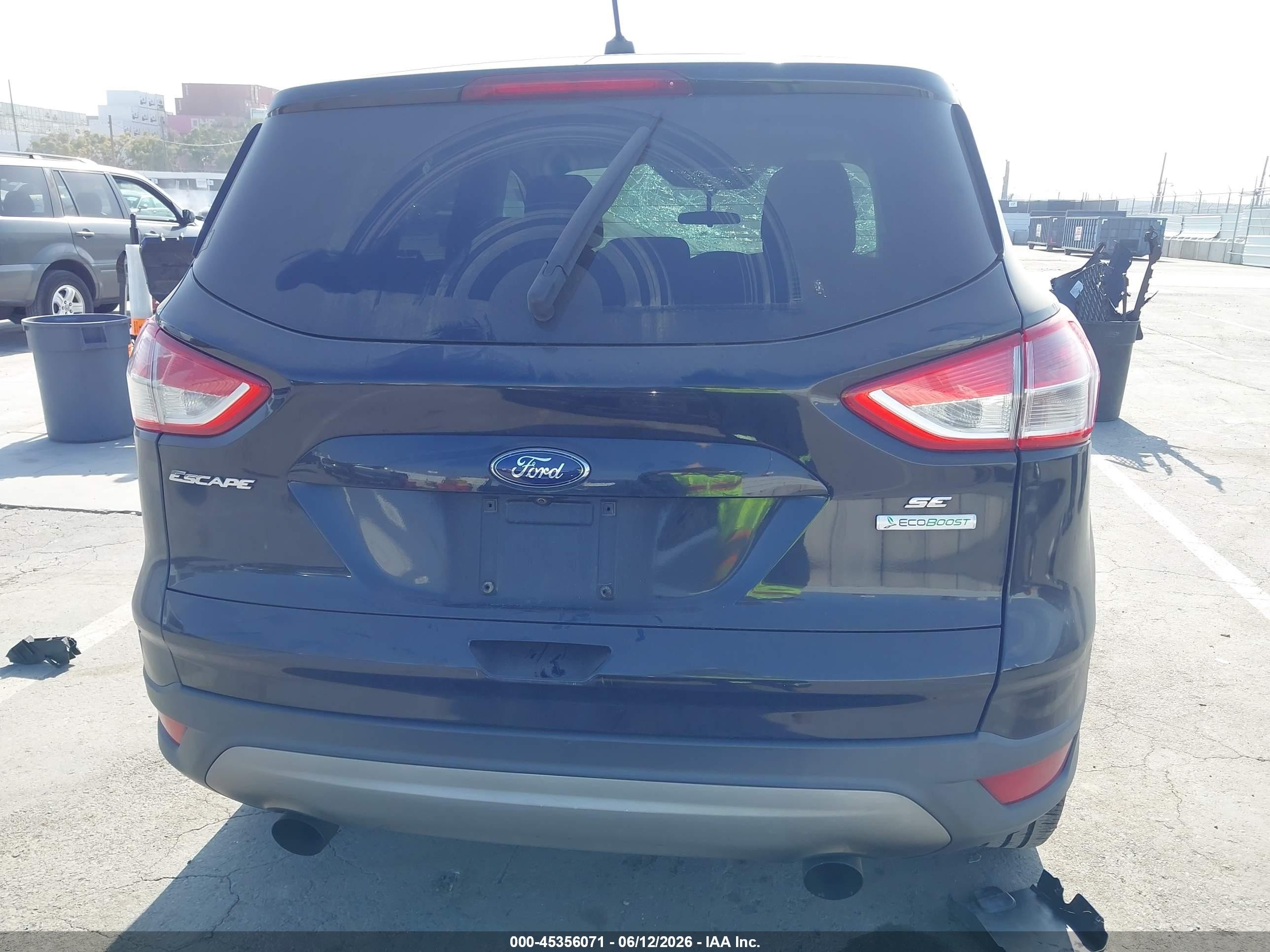 2014 Ford Escape Se Black vin: 1FMCU0G91EUD09168