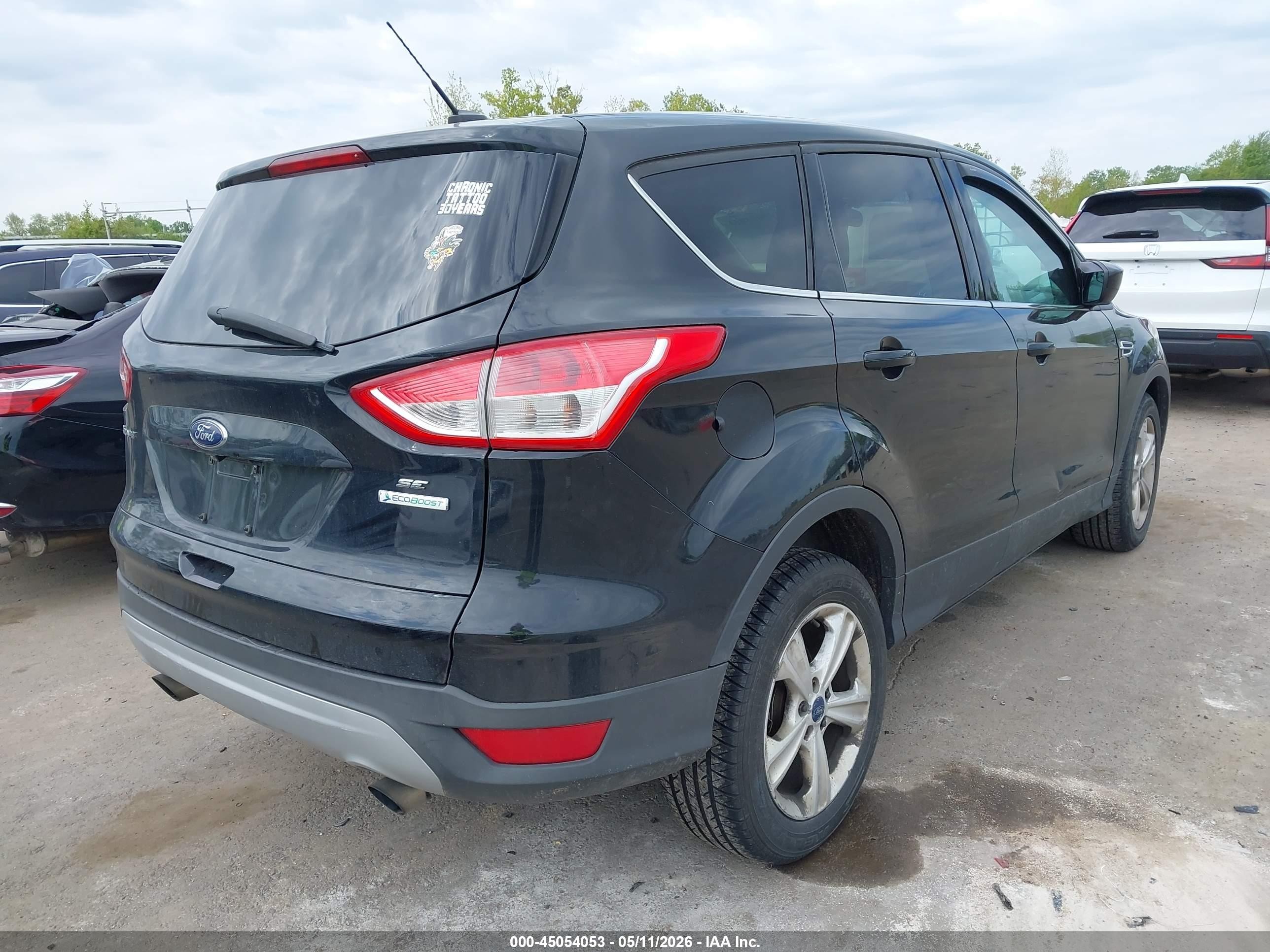 2015 Ford Escape Se Black vin: 1FMCU0G91FUB32493