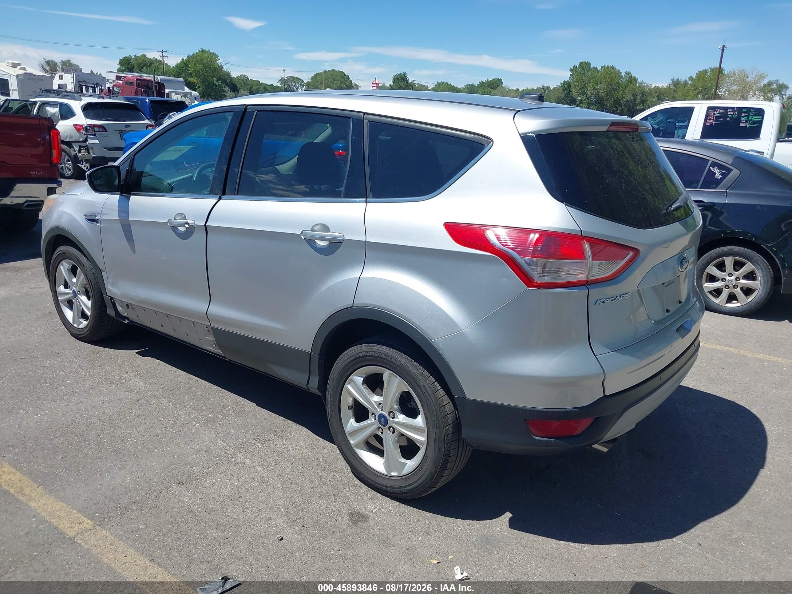 2015 Ford Escape Se Silver vin: 1FMCU0G91FUB32977