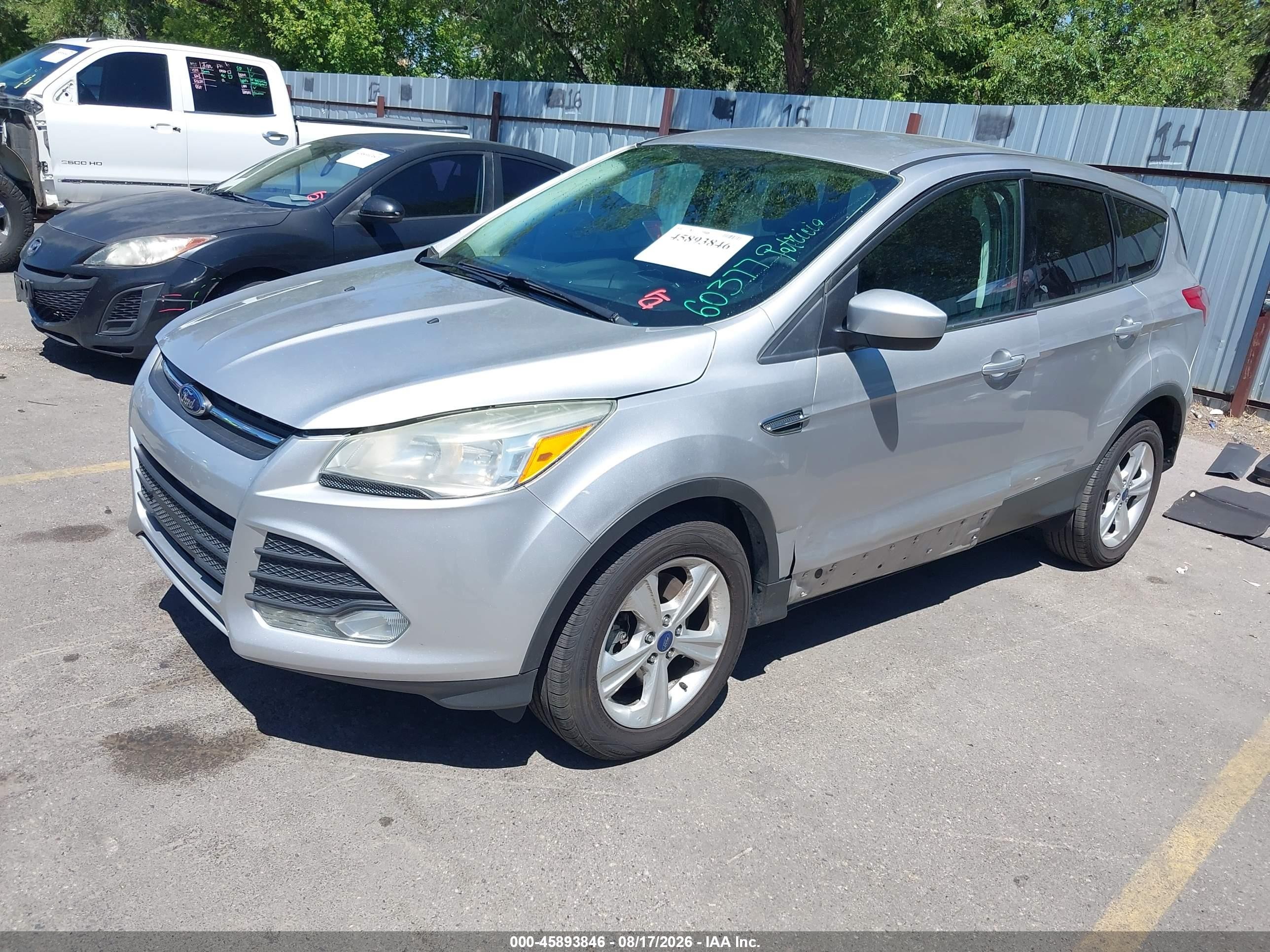 2015 Ford Escape Se Silver vin: 1FMCU0G91FUB32977