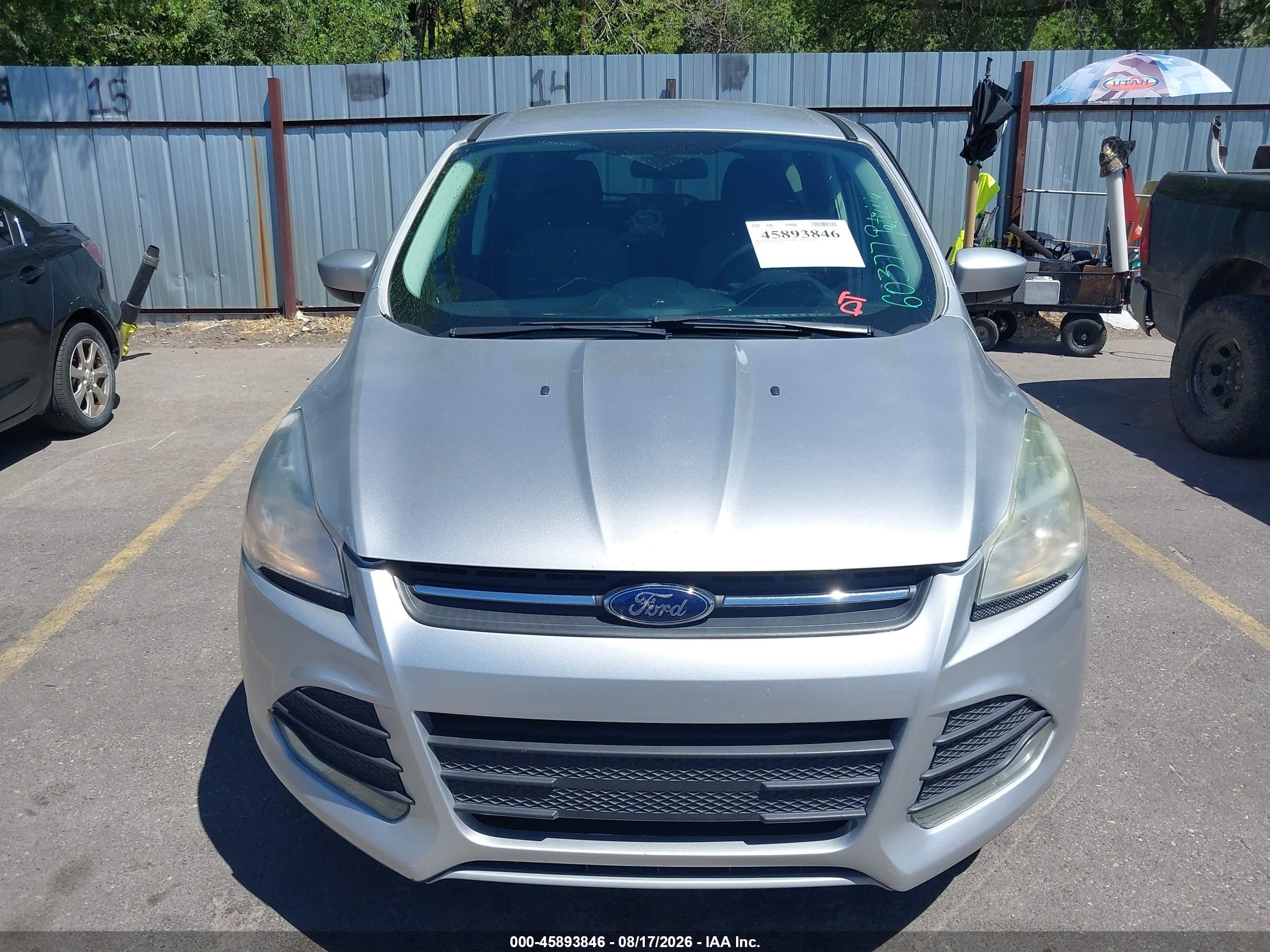 2015 Ford Escape Se Silver vin: 1FMCU0G91FUB32977