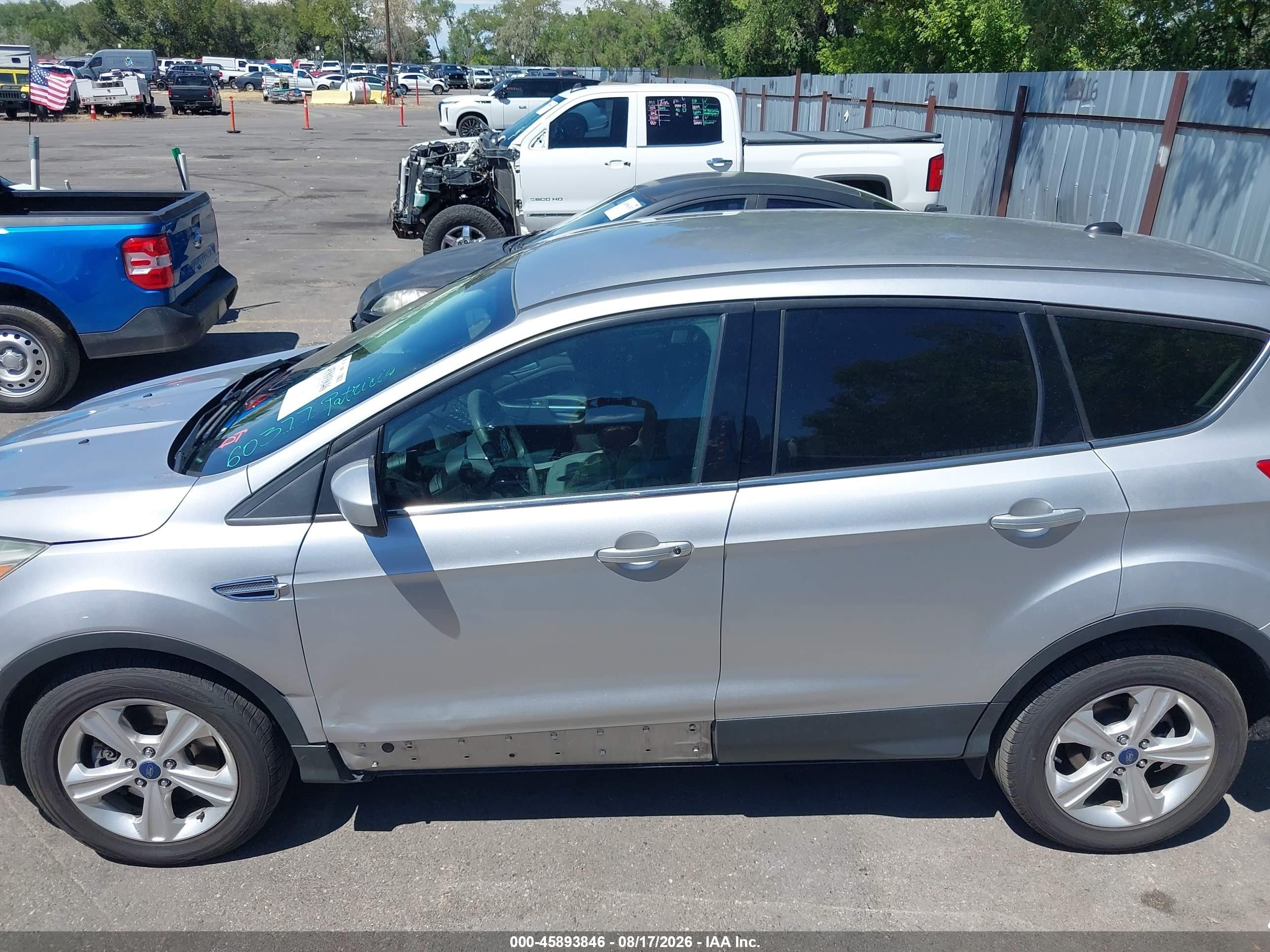 2015 Ford Escape Se Silver vin: 1FMCU0G91FUB32977