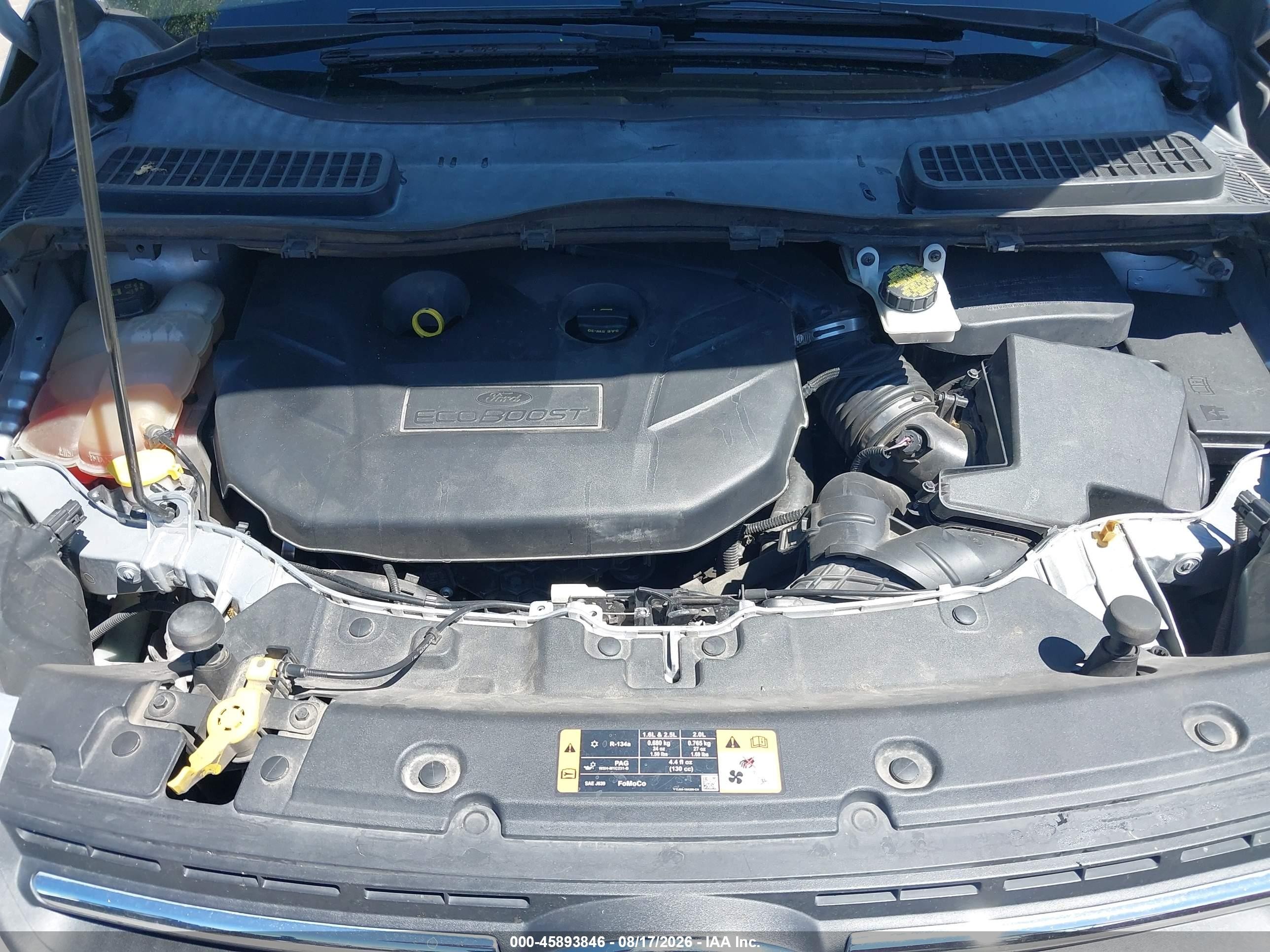 2015 Ford Escape Se Silver vin: 1FMCU0G91FUB32977