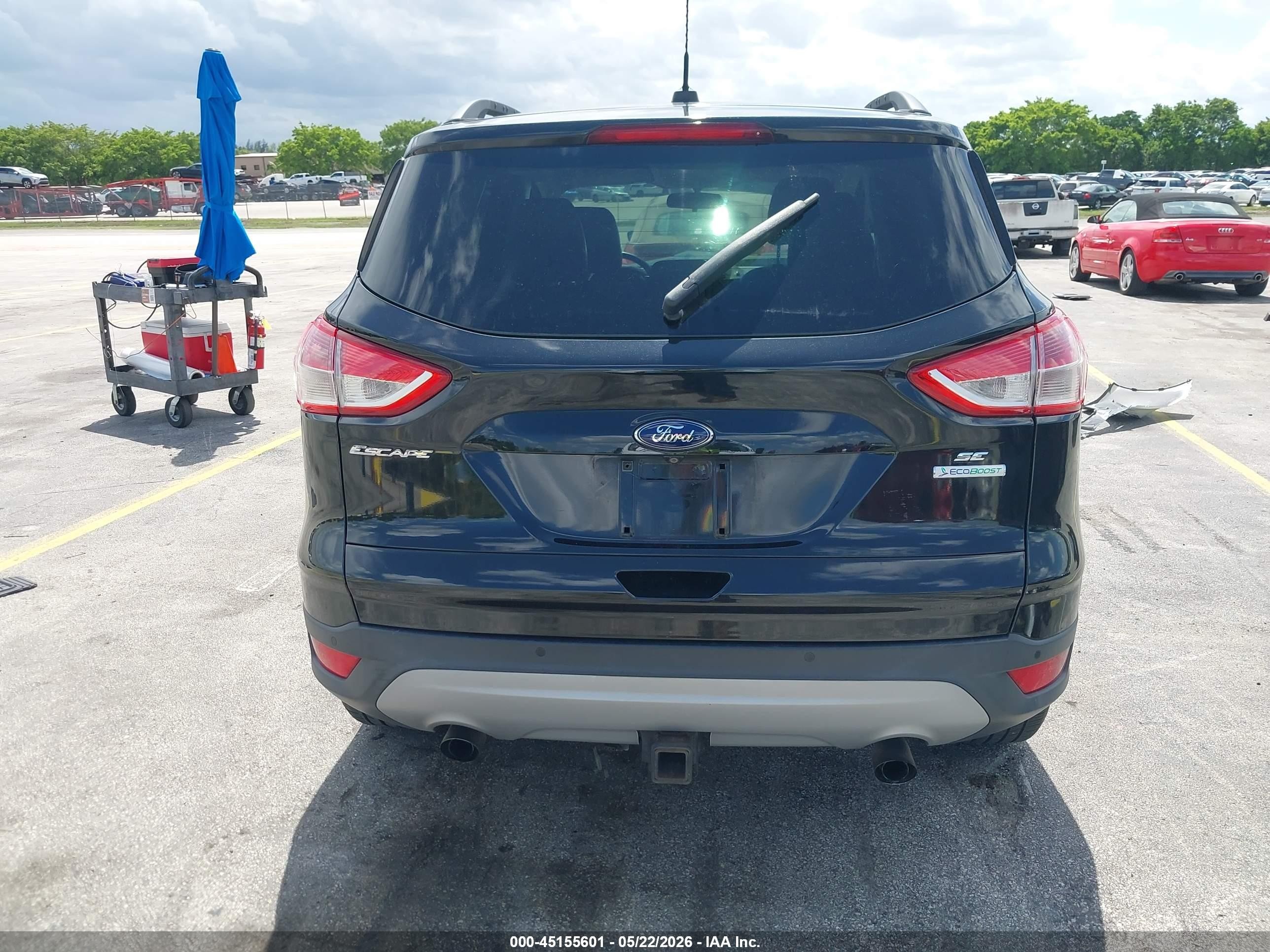2015 Ford Escape Se Black vin: 1FMCU0G91FUB57877